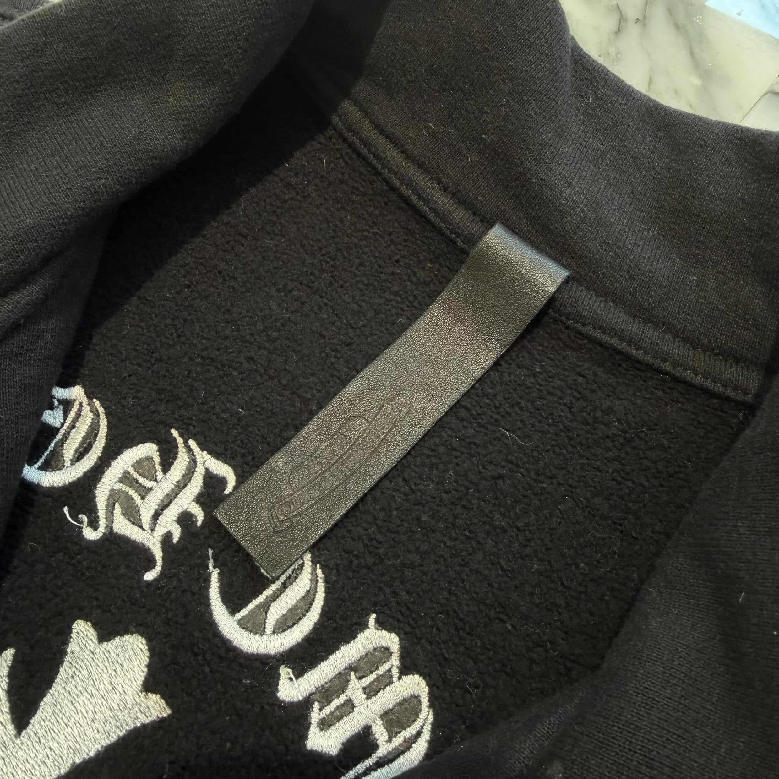 CHROME HEARTS Y NOT King Taco 3 Cemetery Cross Embroidery Half Zip Sweat Shirt Size M クロムハーツ ワイノット キングタコ 3セメタリークロス刺繍 ハーフジップ スウェットシャツ サイズM