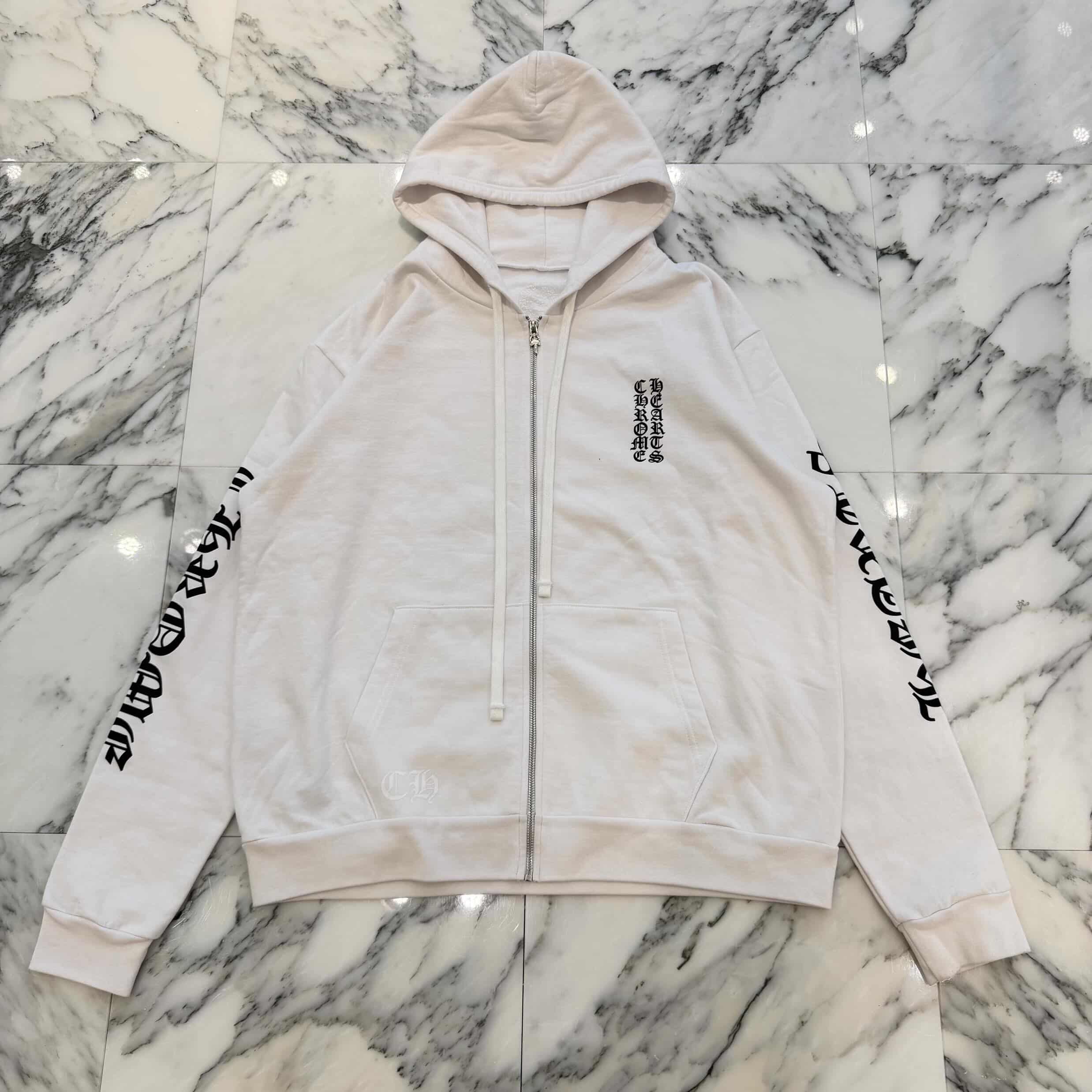 CHROME HEARTS Vertical Logo Zip Up Hoodie Size L クロムハーツ バーティカル ロゴ ジップアップフーディーサイズL