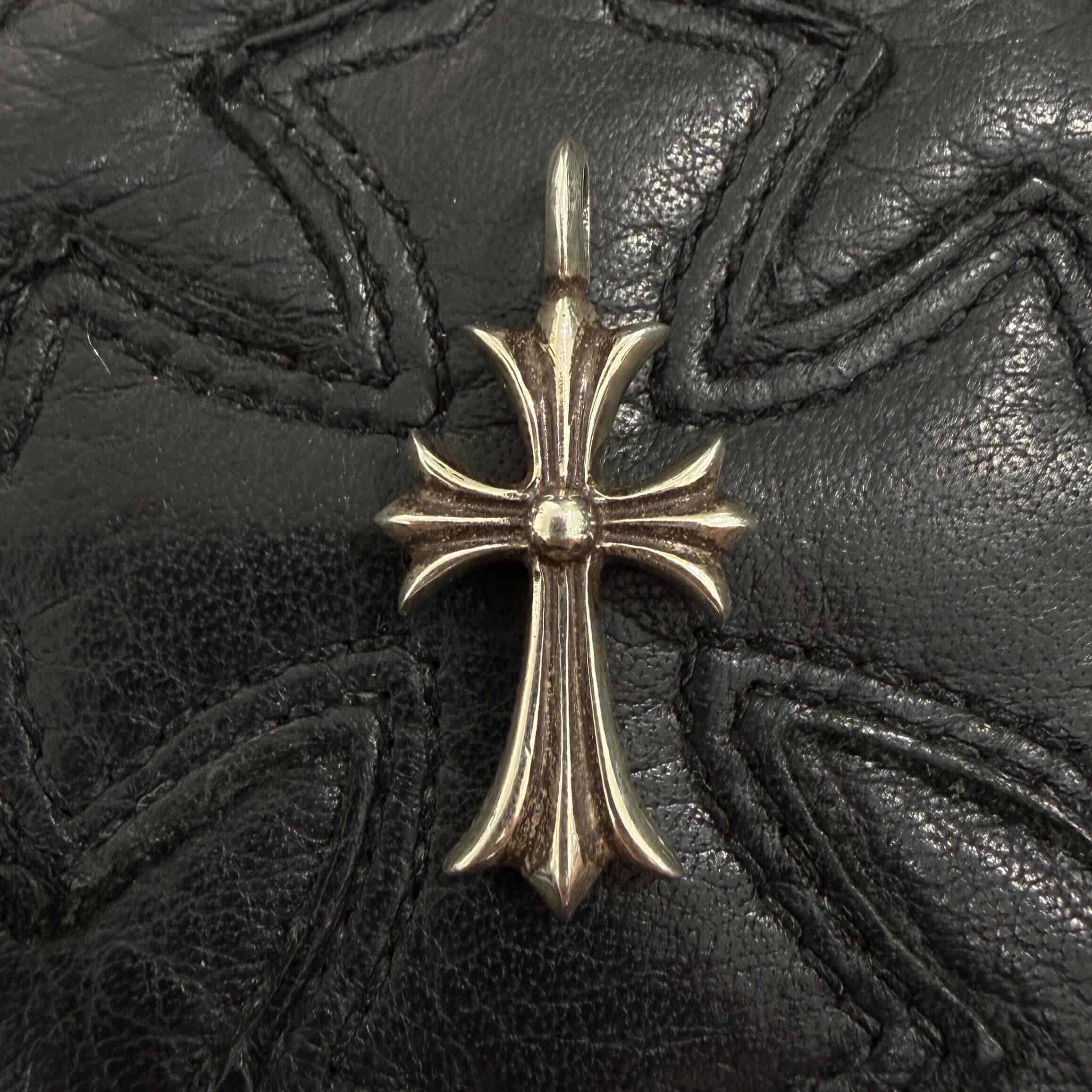 CHROME HEARTS Tiny Fat Cross Pave Black Diamond Pendant Top クロムハーツ タイニーファットクロス ブラックダイヤモンド ペンダントトップ