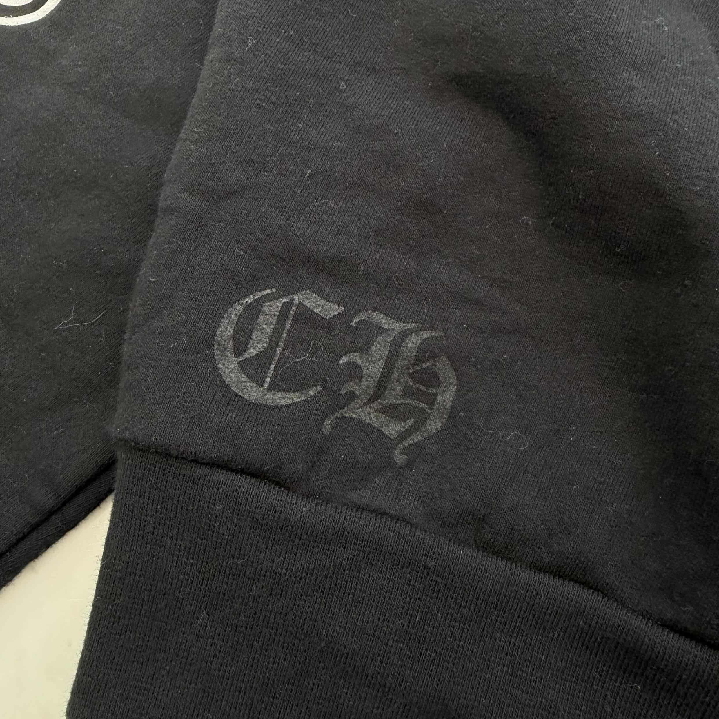 CHROME HEARTS Floral Cross Horseshoe Crewneck Sweat Shirts Size M クロムハーツ フローラルクロス ホースシュー クルーネック スウェットシャツ サイズM