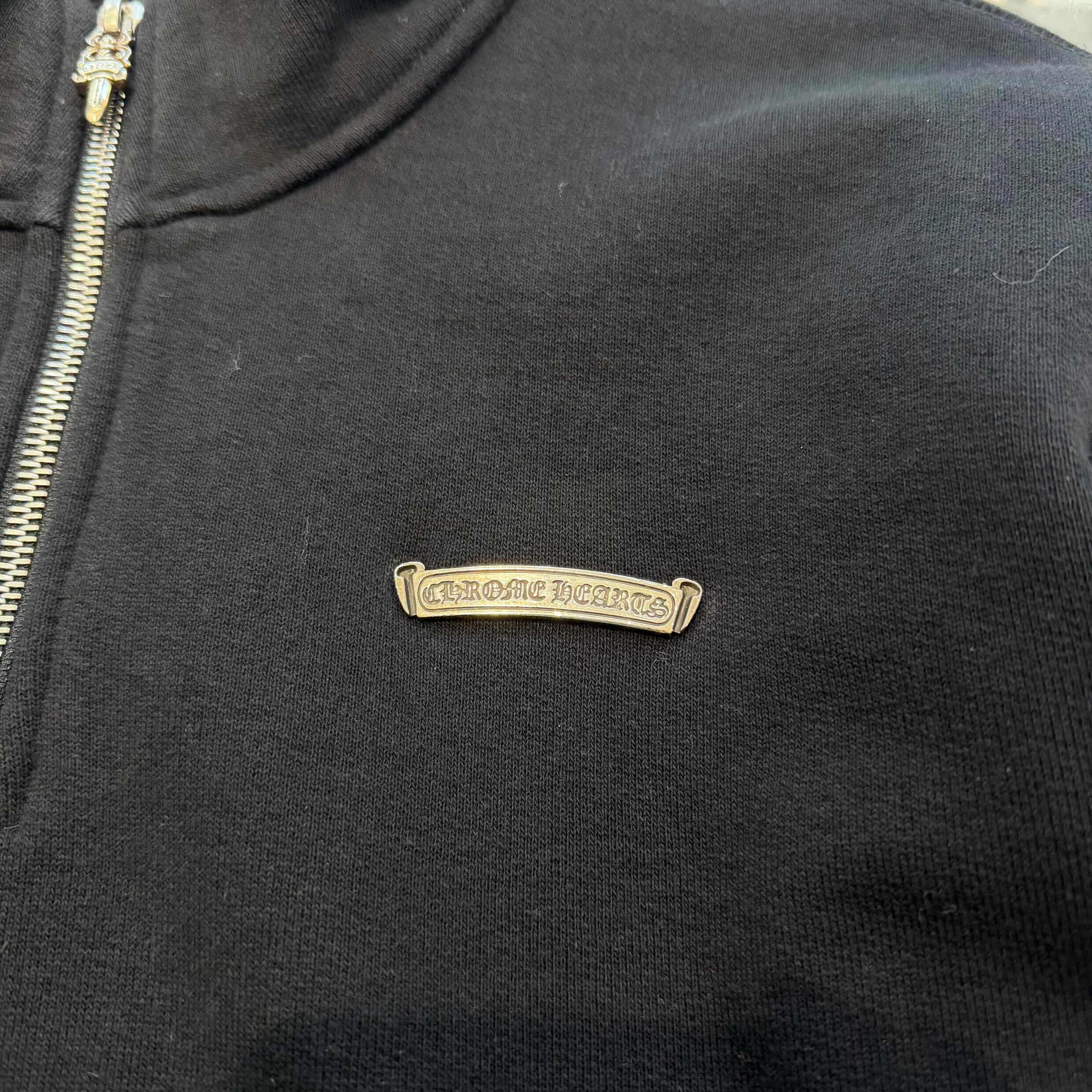 CHROME HEARTS Y NOT King Taco 3 Cemetery Cross Embroidery Half Zip Sweat Shirt Size M クロムハーツ ワイノット キングタコ 3セメタリークロス刺繍 ハーフジップ スウェットシャツ サイズM