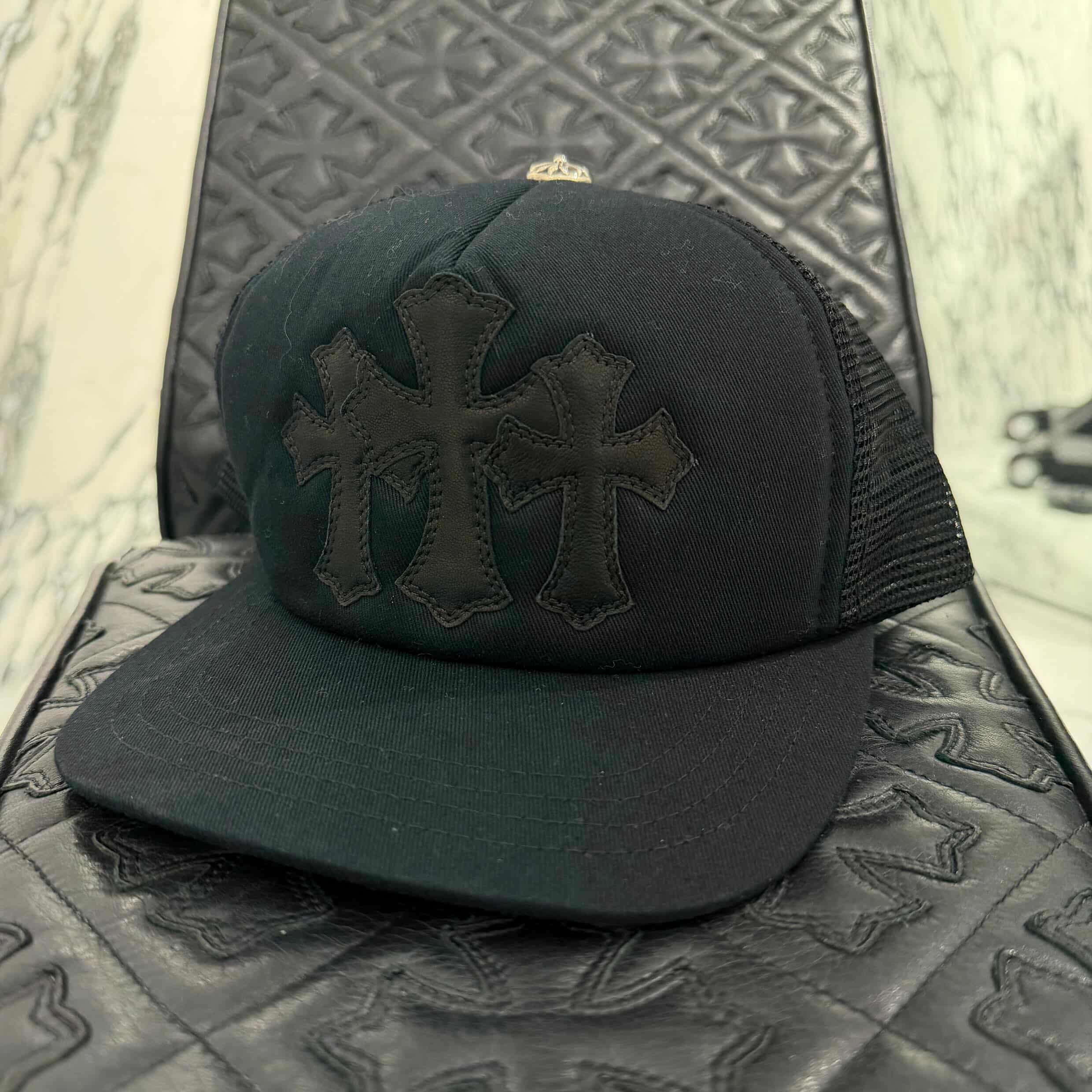 Chrome Hearts Triple Cross - white⁄ red⁄ blue Trucker Hat | eBay