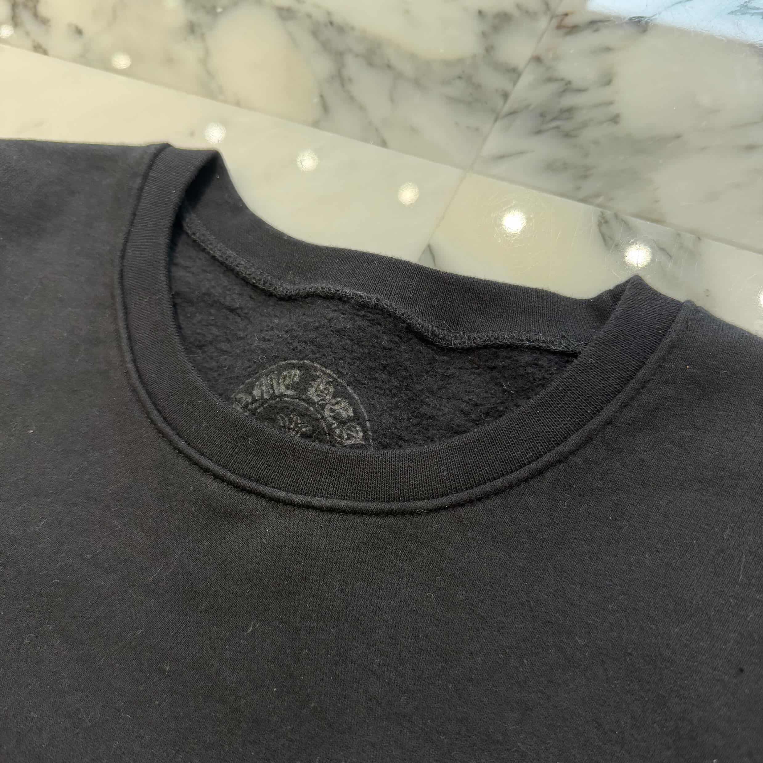 CHROME HEARTS Floral Cross Horseshoe Crewneck Sweat Shirts Size M クロムハーツ フローラルクロス ホースシュー クルーネック スウェットシャツ サイズM