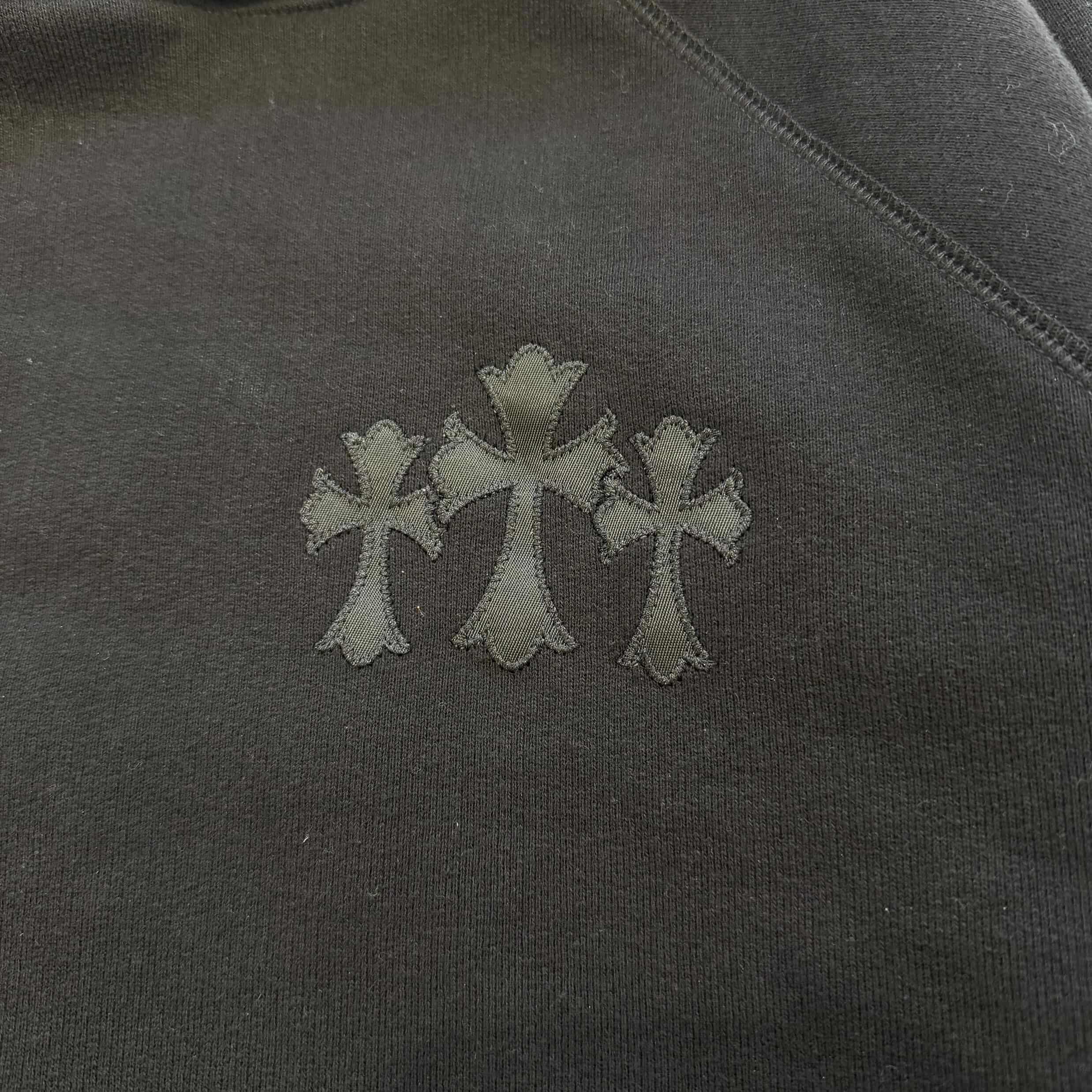 CHROME HEARTS 2025SS Y NOT Cemetery Cross Applique Embroidery Pullover Hoodie Size XL クロムハーツ ワイノット セメタリークロス アップリケ刺繡 プルオーバーフーディ サイズXL