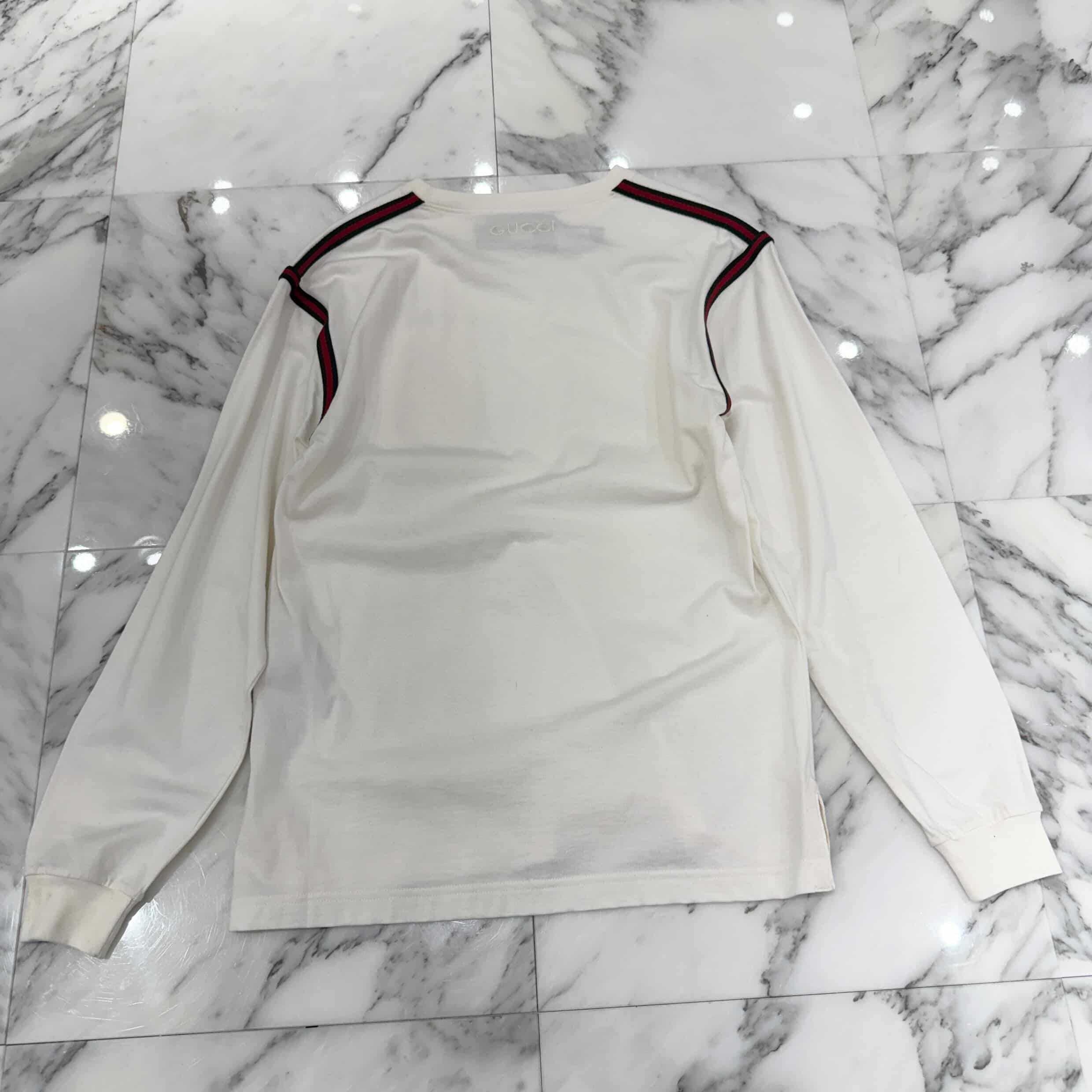 GUCCI 2024AW Web Stripe Cotton Jersey Long Sleeve Tee 768441 XJF3T Size XXS グッチ ウェブ ストライプ コットンジャージー ロングスリーブ Tシャツ サイズXXS