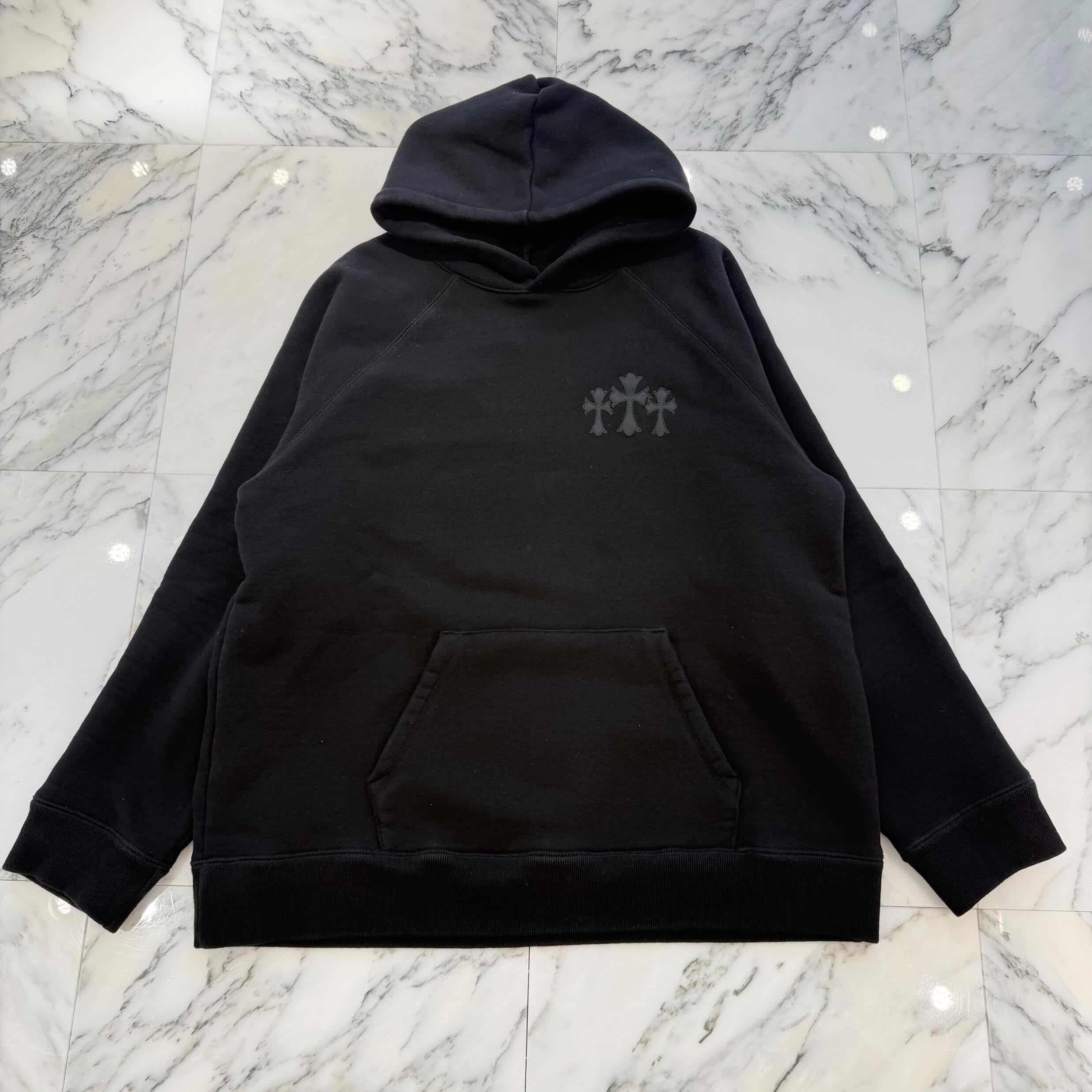 CHROME HEARTS 2025SS Y NOT Cemetery Cross Applique Embroidery Pullover Hoodie Size XL クロムハーツ ワイノット セメタリークロス アップリケ刺繡 プルオーバーフーディ サイズXL