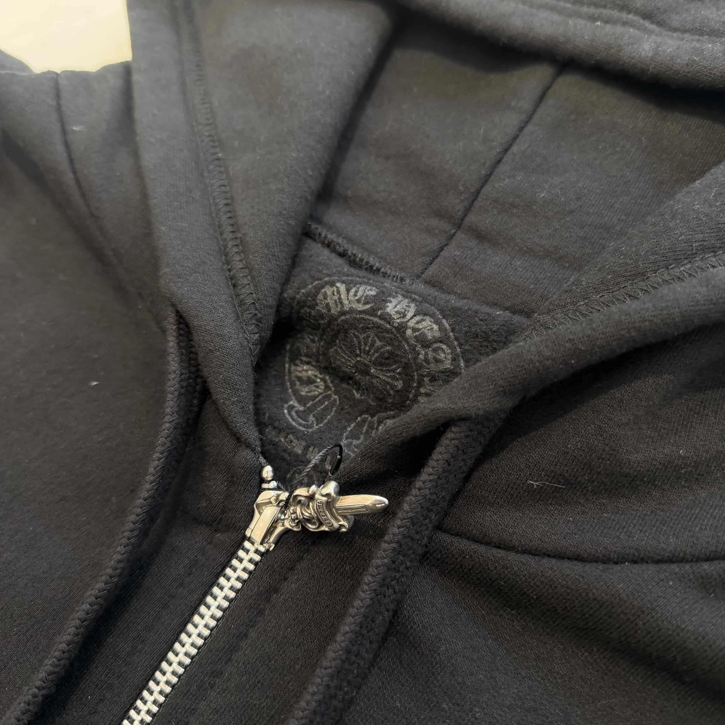 CHROME HEARTS Back Scroll Label Logo Zip Up Hoodie Size XL クロムハーツ バックスクロールラベルロゴジップアップフーディ サイズXL