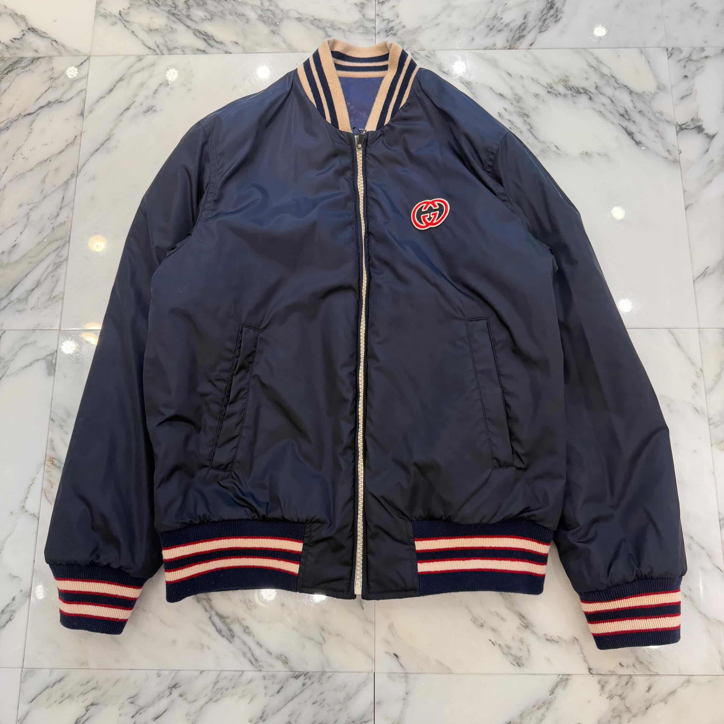 GUCCI 2024SS GG Nylon Reversible Zip Up Jacket 770283 ZAPA0 Size 44 グッチ GG ナイロン リバーシブル ジップアップ ジャケット サイズ44