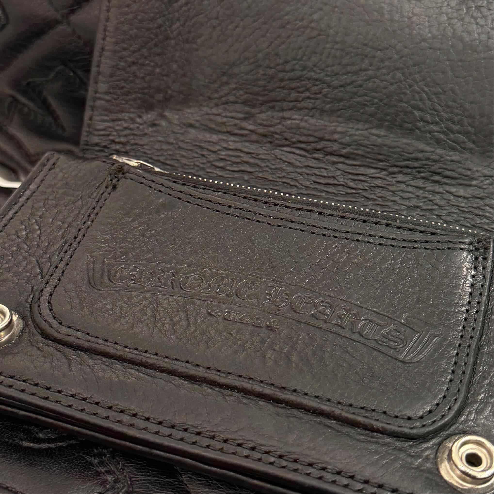 CHROME HEARTS 1 Zip Cross Patch Leather Wallet クロムハーツ 1ジップ クロスパッチ レザーウォレット