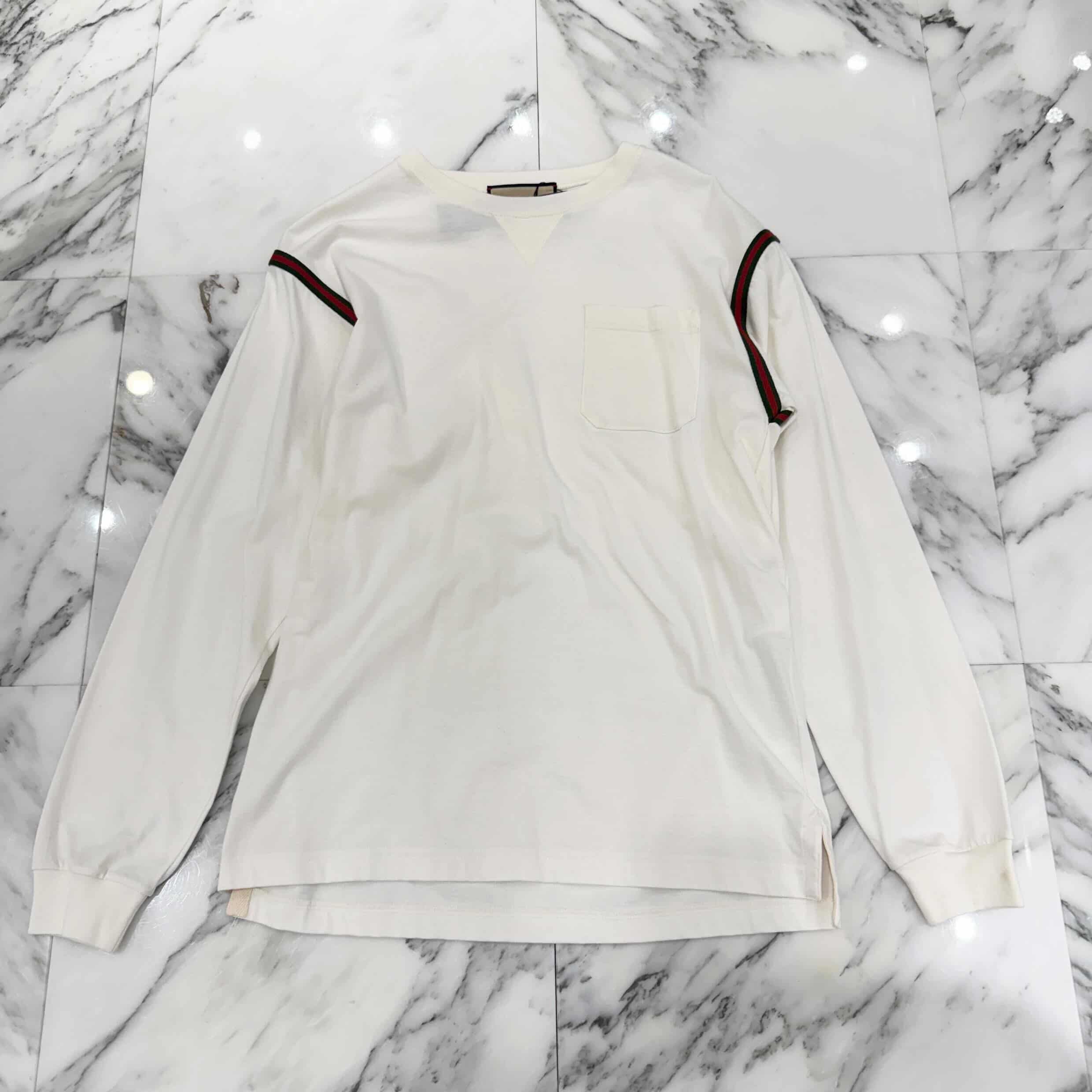 GUCCI 2024AW Web Stripe Cotton Jersey Long Sleeve Tee 768441 XJF3T Size XXS グッチ ウェブ ストライプ コットンジャージー ロングスリーブ Tシャツ サイズXXS