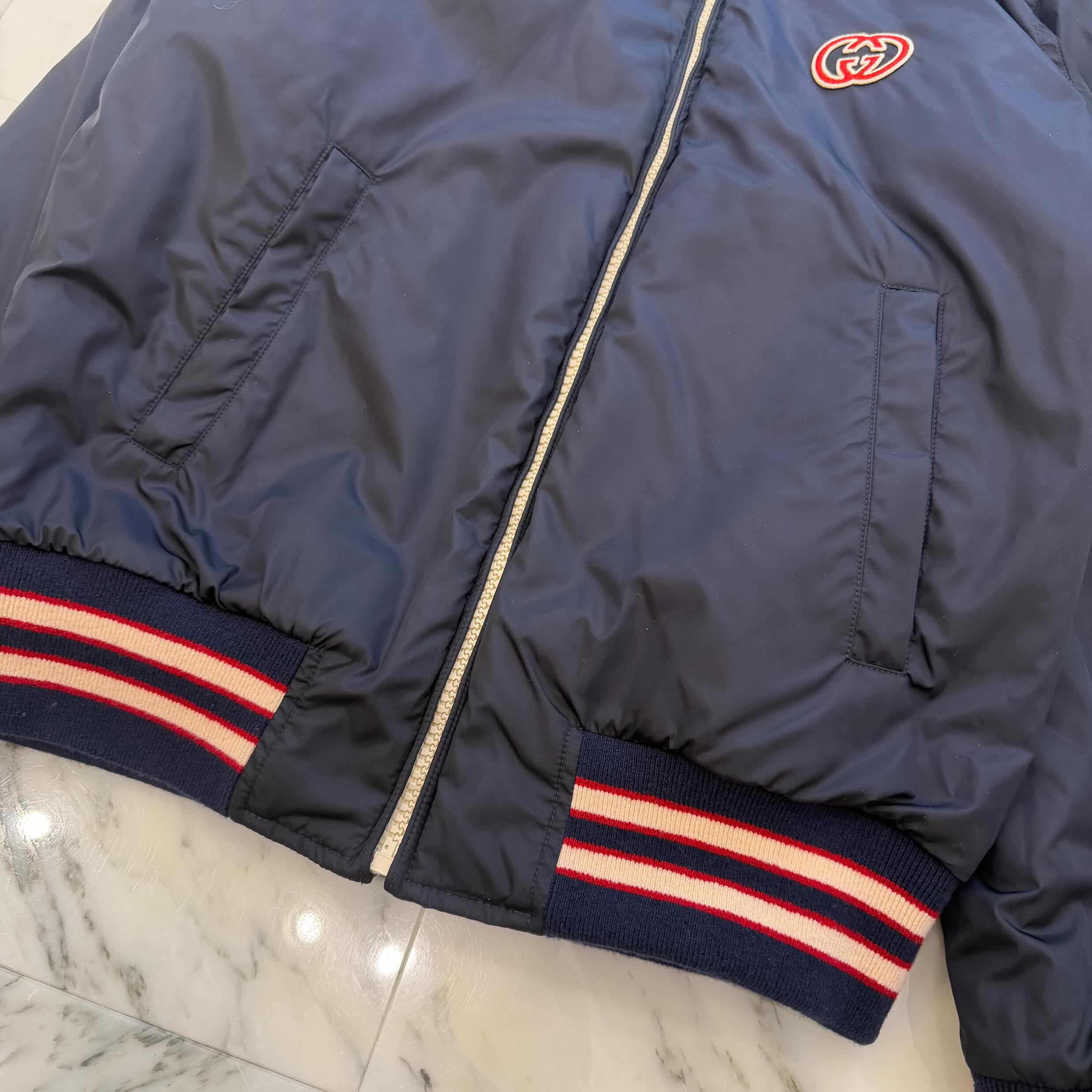 GUCCI 2024SS GG Nylon Reversible Zip Up Jacket 770283 ZAPA0 Size 44 グッチ GG ナイロン リバーシブル ジップアップ ジャケット サイズ44