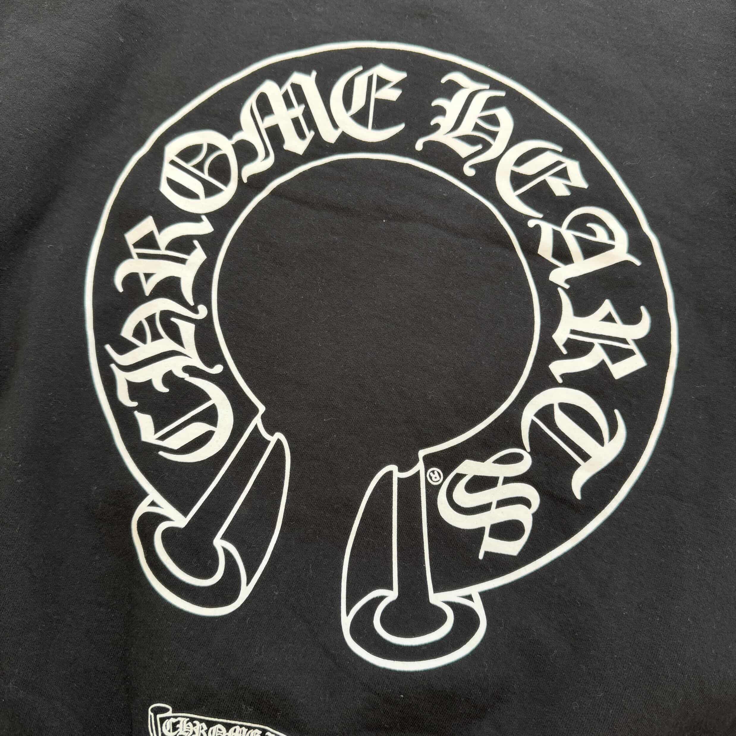 CHROME HEARTS Floral Cross Horseshoe Crewneck Sweat Shirts Size M クロムハーツ フローラルクロス ホースシュー クルーネック スウェットシャツ サイズM