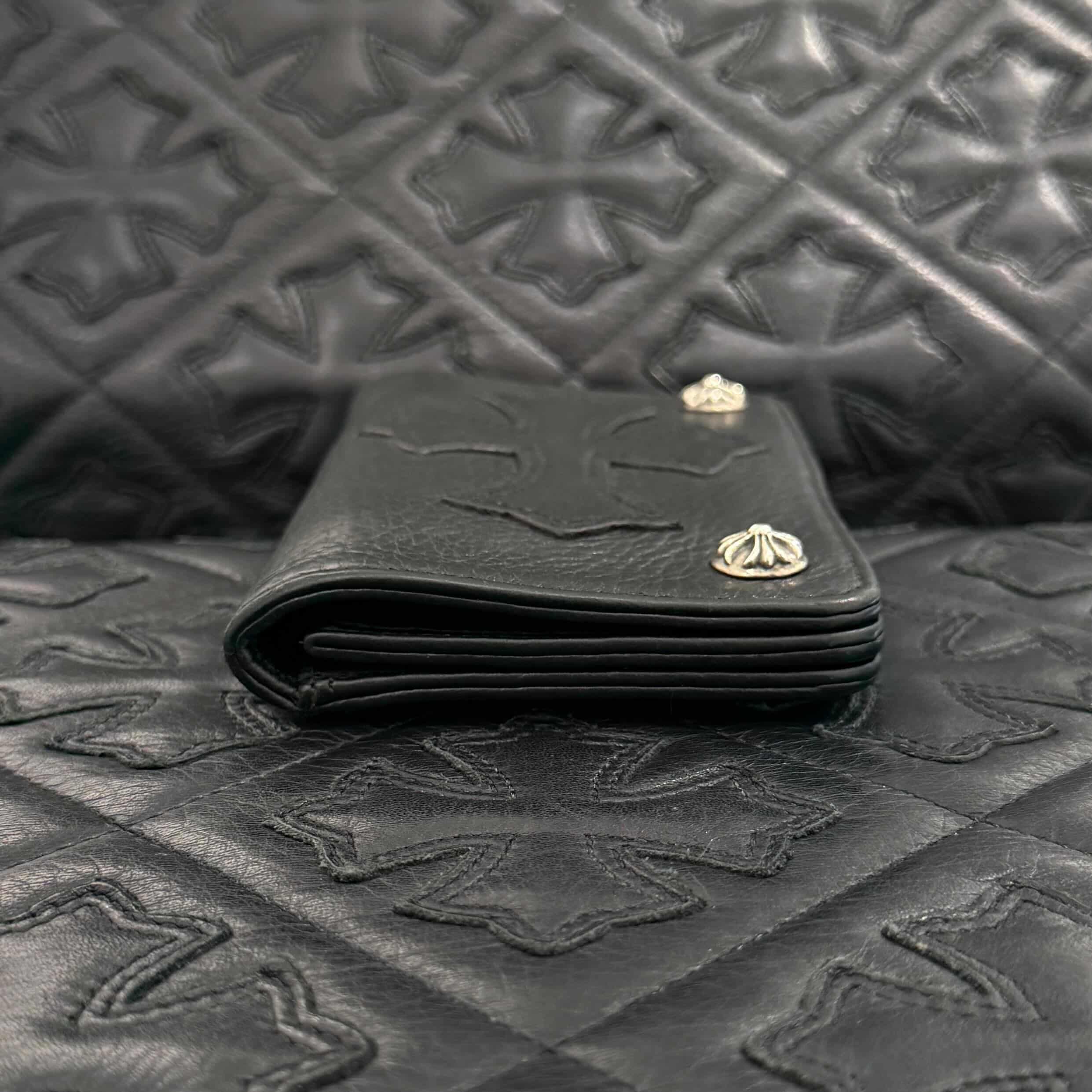 CHROME HEARTS 1 Zip Cross Patch Leather Wallet クロムハーツ 1ジップ クロスパッチ レザーウォレット