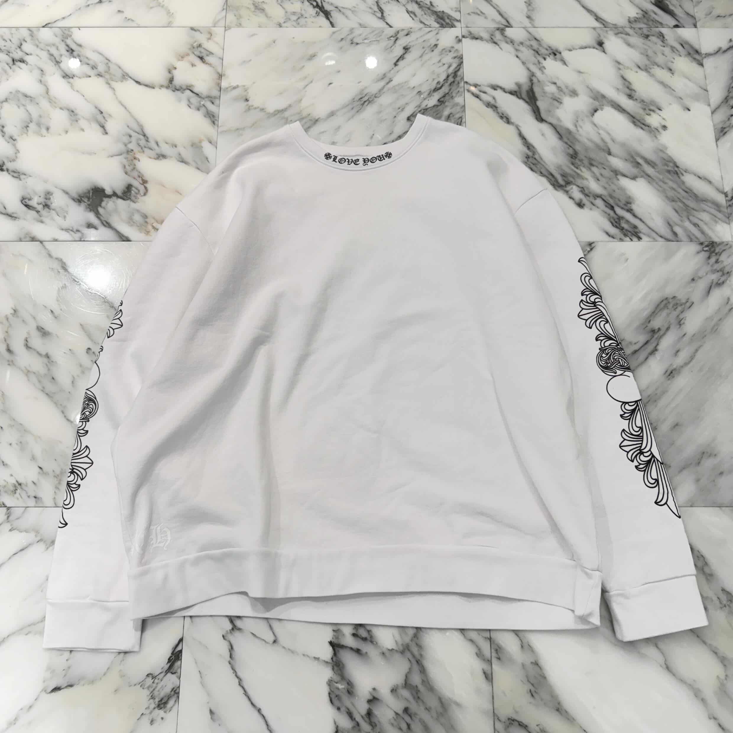 CHROME HEARTS "LOVE YOU" Crew Neck Sweat Shirt Size XL クロムハーツ ラブ ユー クルーネック スウェットシャツ サイズXL