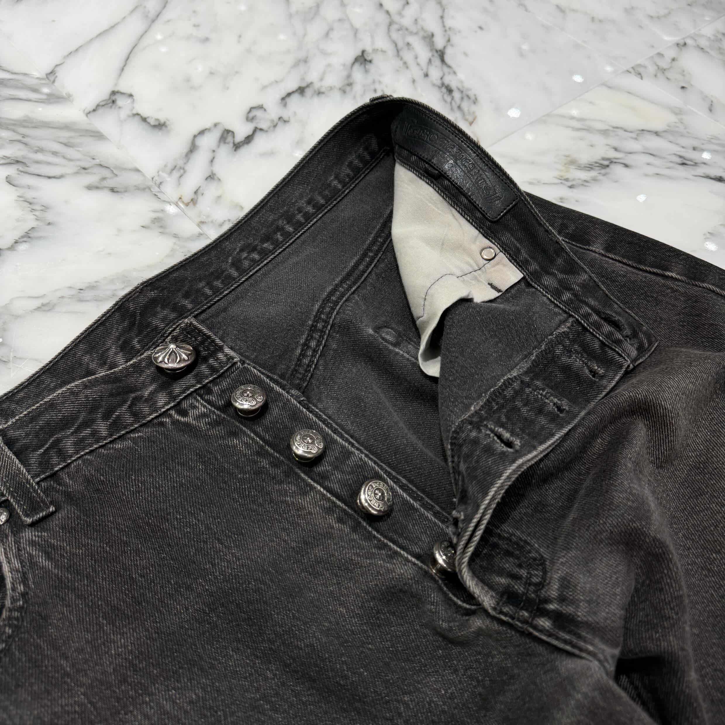 CHROME HEARTS × Levi's 501 VNTG Leather Cross Patch Jeans Size 34 クロムハーツ × リーバイス 501 ヴィンテージ レザークロスパッチ ジーンズ デニムパンツ サイズ34