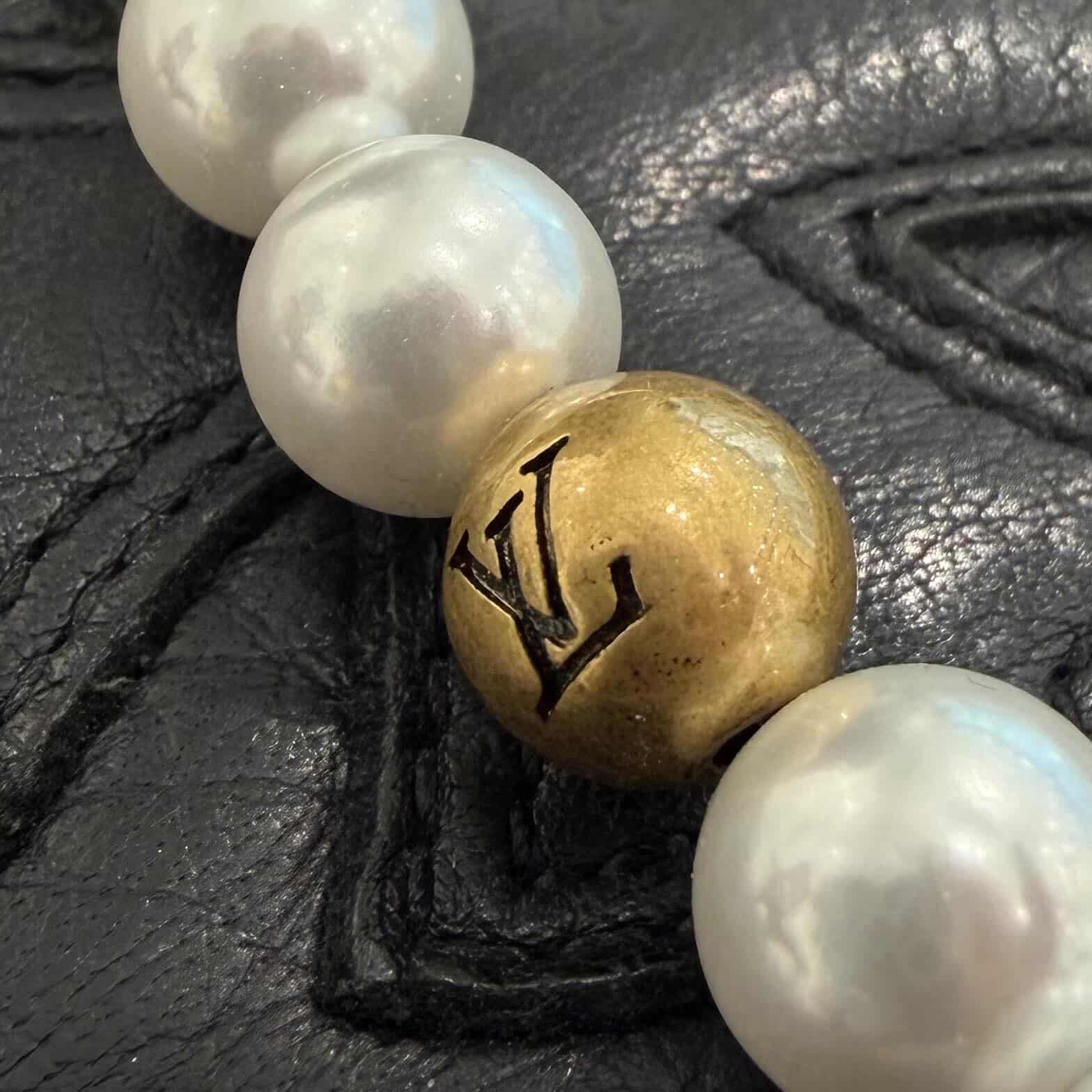 LOUIS VUITTON 2024SS LV Pearl Metal Chain Belt Bag Charm M01689