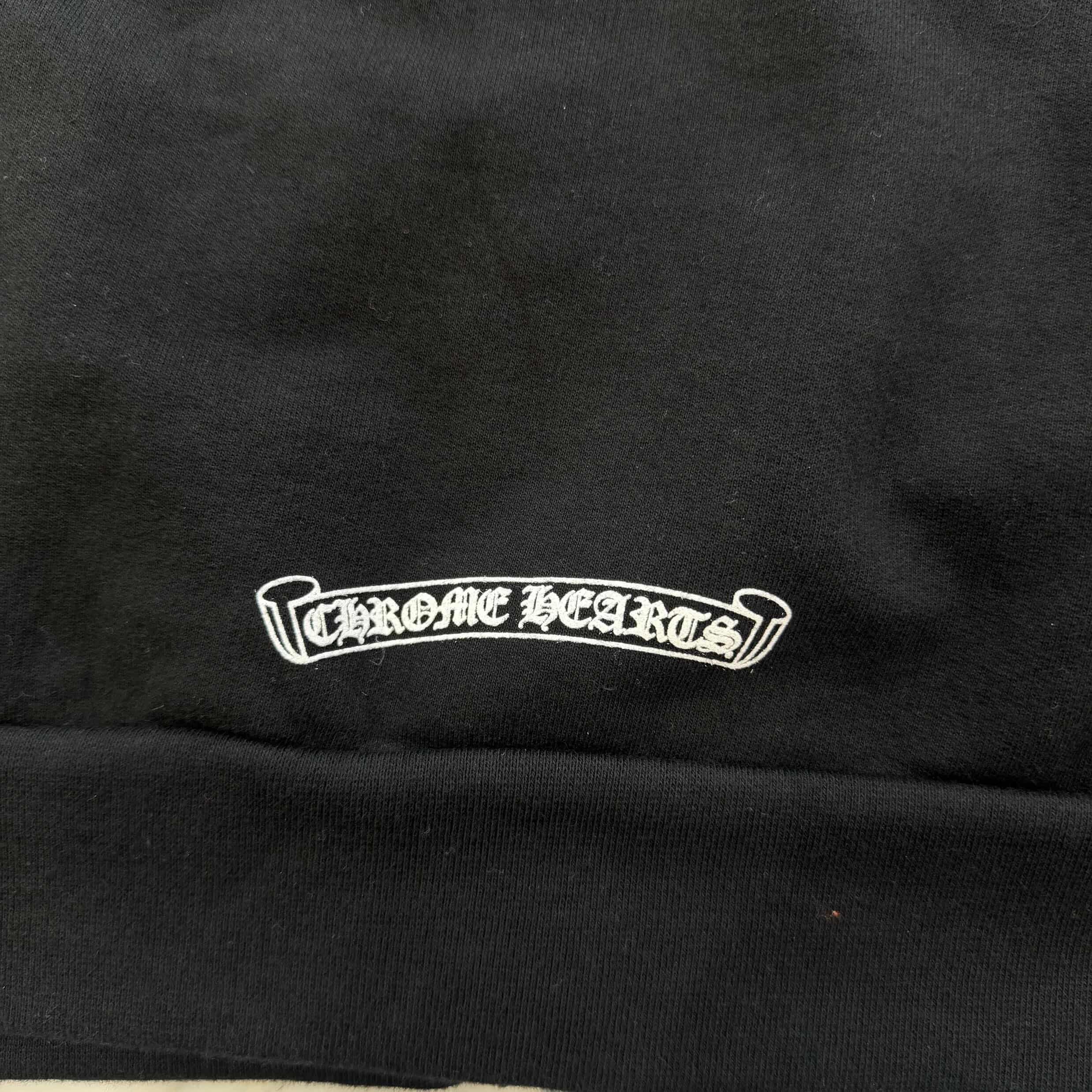 CHROME HEARTS Back Scroll Label Logo Zip Up Hoodie Size XL クロムハーツ バックスクロールラベルロゴジップアップフーディ サイズXL