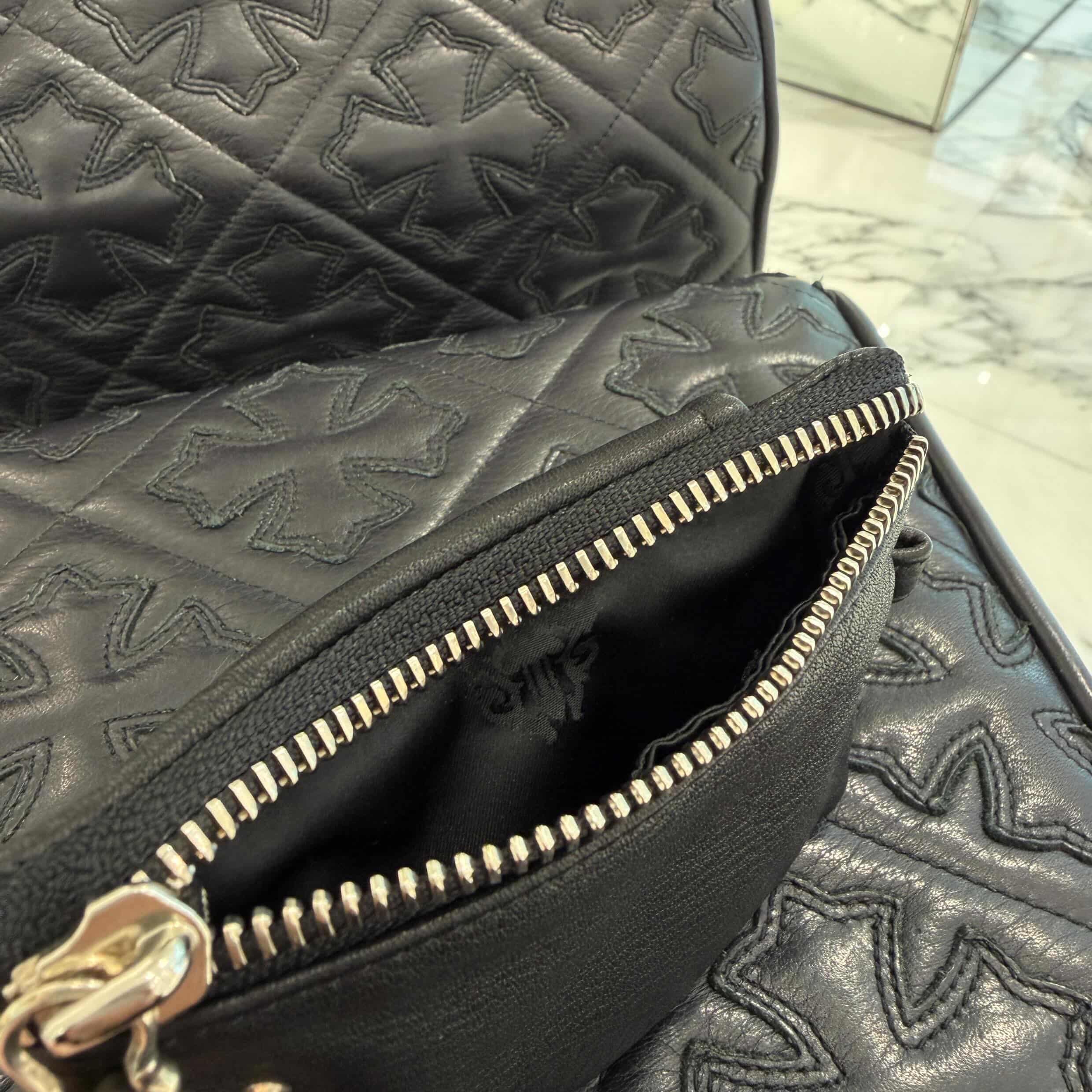 CHROME HEARTS 2 Zip Cross Patch Tiny Wallet クロムハーツ 2ジップ クロスパッチ タイニー ウォレット