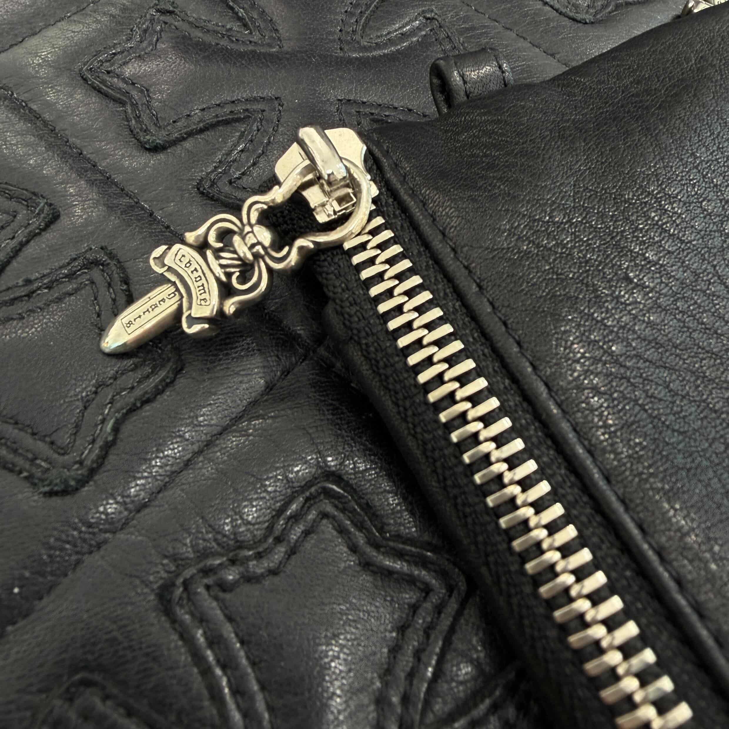 CHROME HEARTS 2 Zip Cross Patch Tiny Wallet クロムハーツ 2ジップ クロスパッチ タイニー ウォレット