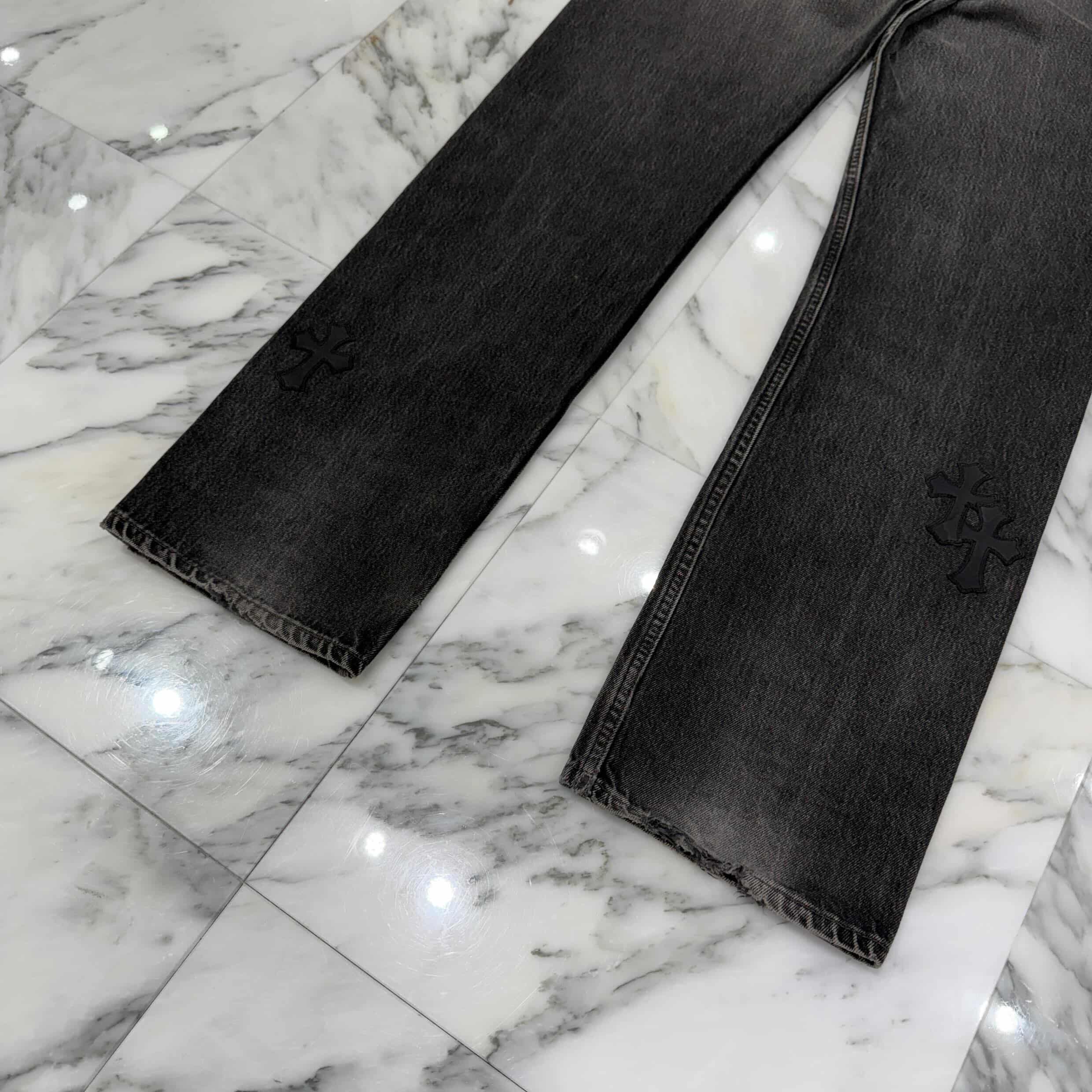 CHROME HEARTS × Levi's 501 VNTG Leather Cross Patch Jeans Size 34 クロムハーツ × リーバイス 501 ヴィンテージ レザークロスパッチ ジーンズ デニムパンツ サイズ34