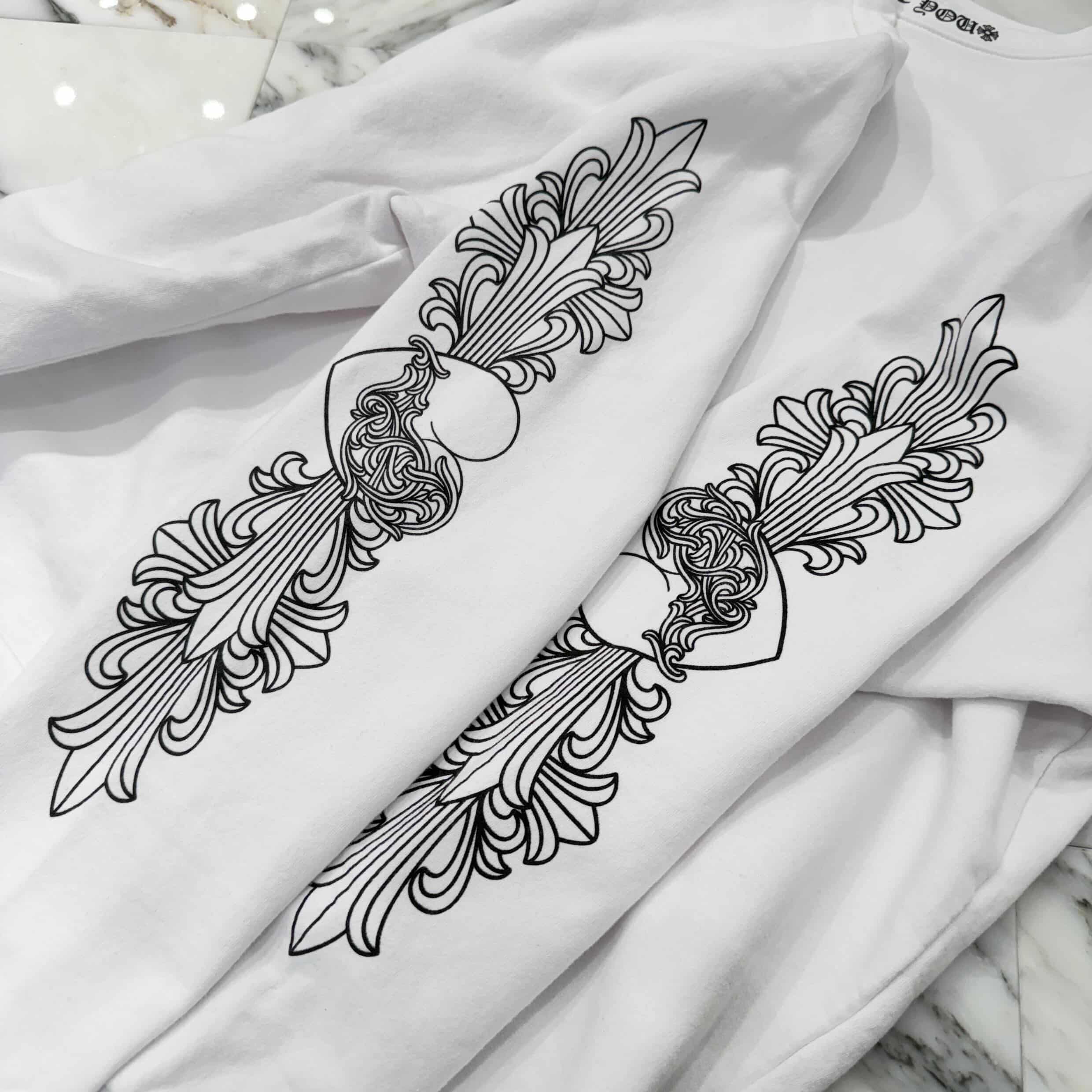 CHROME HEARTS "LOVE YOU" Crew Neck Sweat Shirt Size XL クロムハーツ ラブ ユー クルーネック スウェットシャツ サイズXL