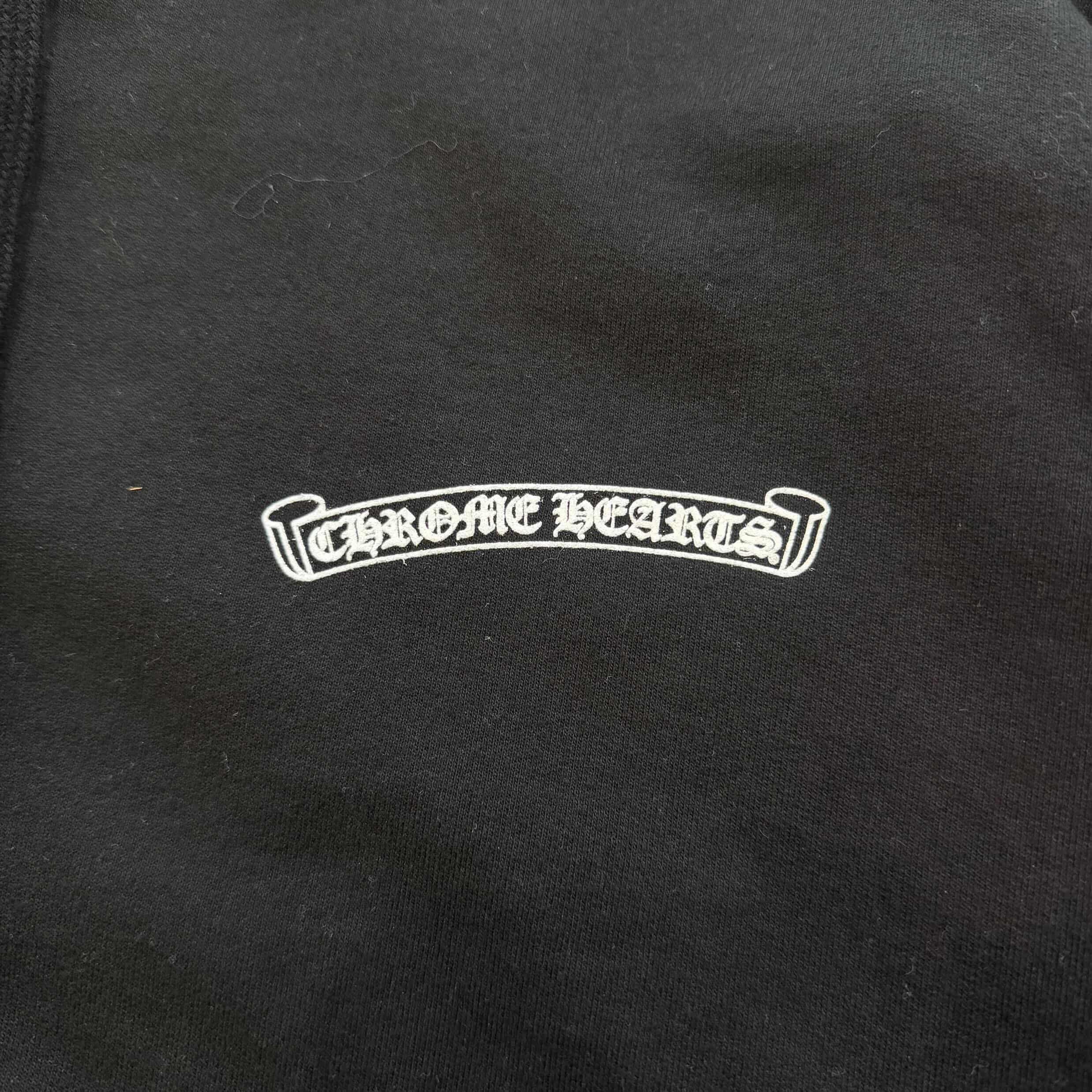 CHROME HEARTS Back Scroll Label Logo Zip Up Hoodie Size XL クロムハーツ バックスクロールラベルロゴジップアップフーディ サイズXL