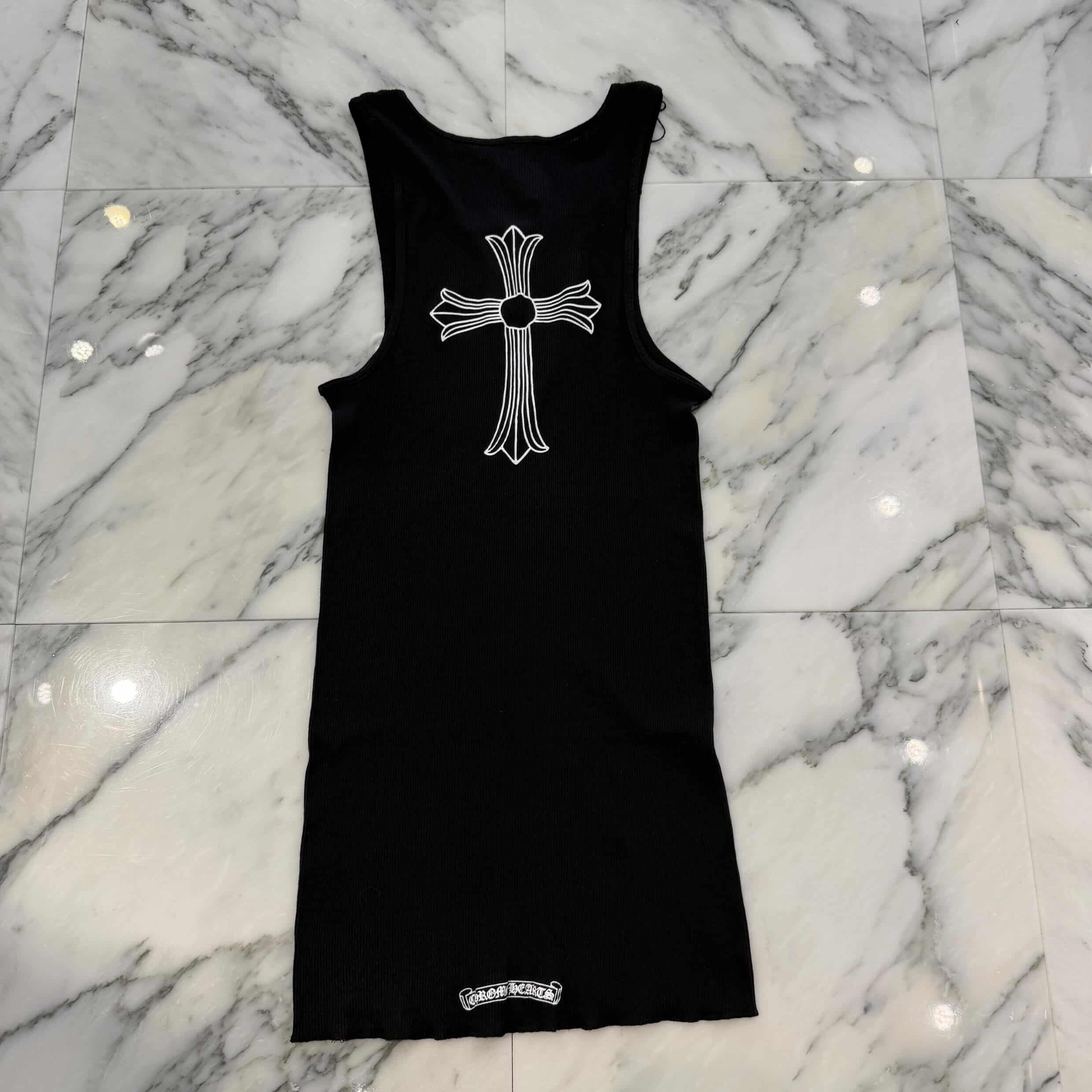 CHROME HEARTS T Bar Logo Back Cross Print Tank Top Size XL クロムハーツ Tバーロゴ バッククロスプリント タンクトップ サイズXL