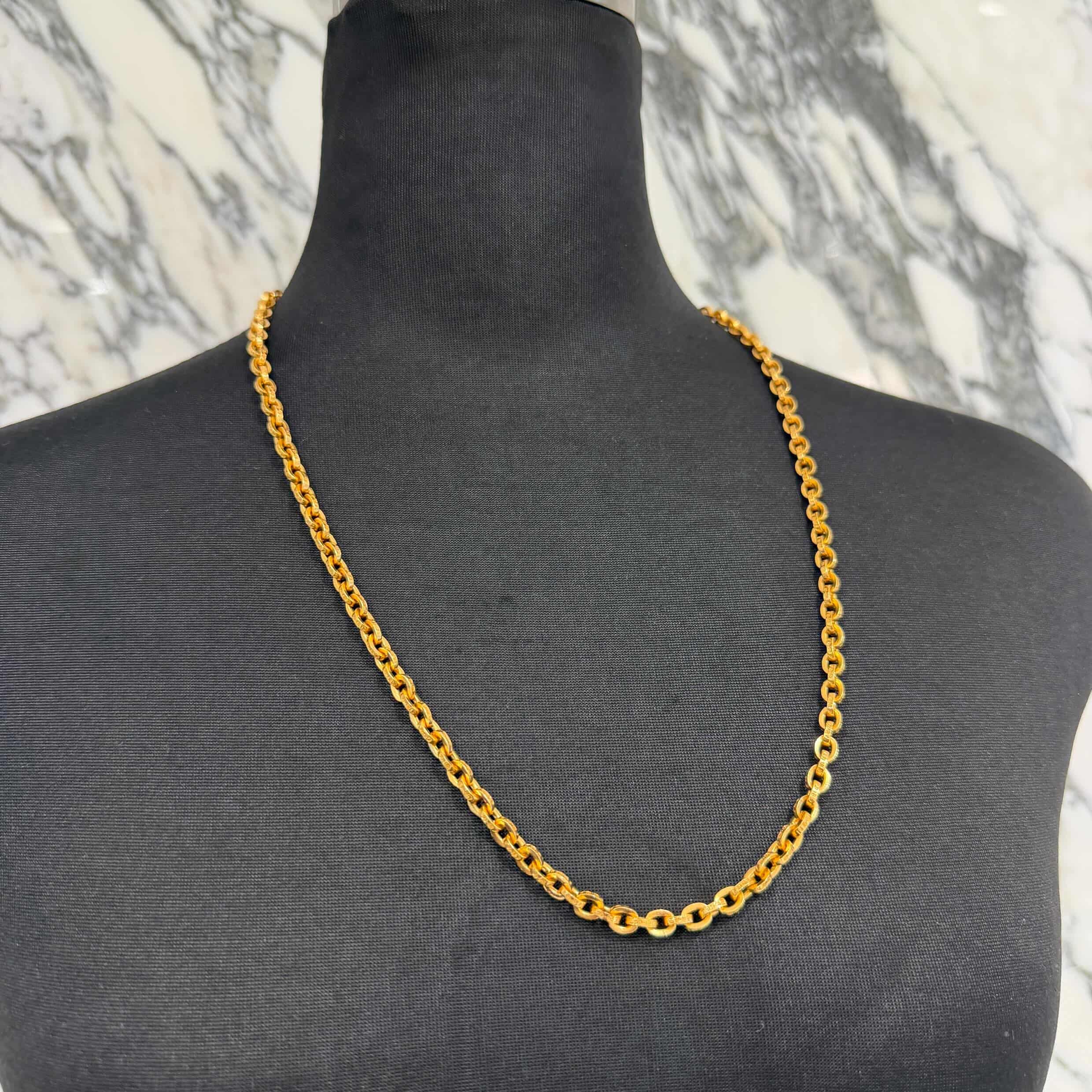 CHROME HEARTS 22K Paper Chain Necklace 24 Inch クロムハーツ 22K ペーパーチェーン ネックレス 24インチ