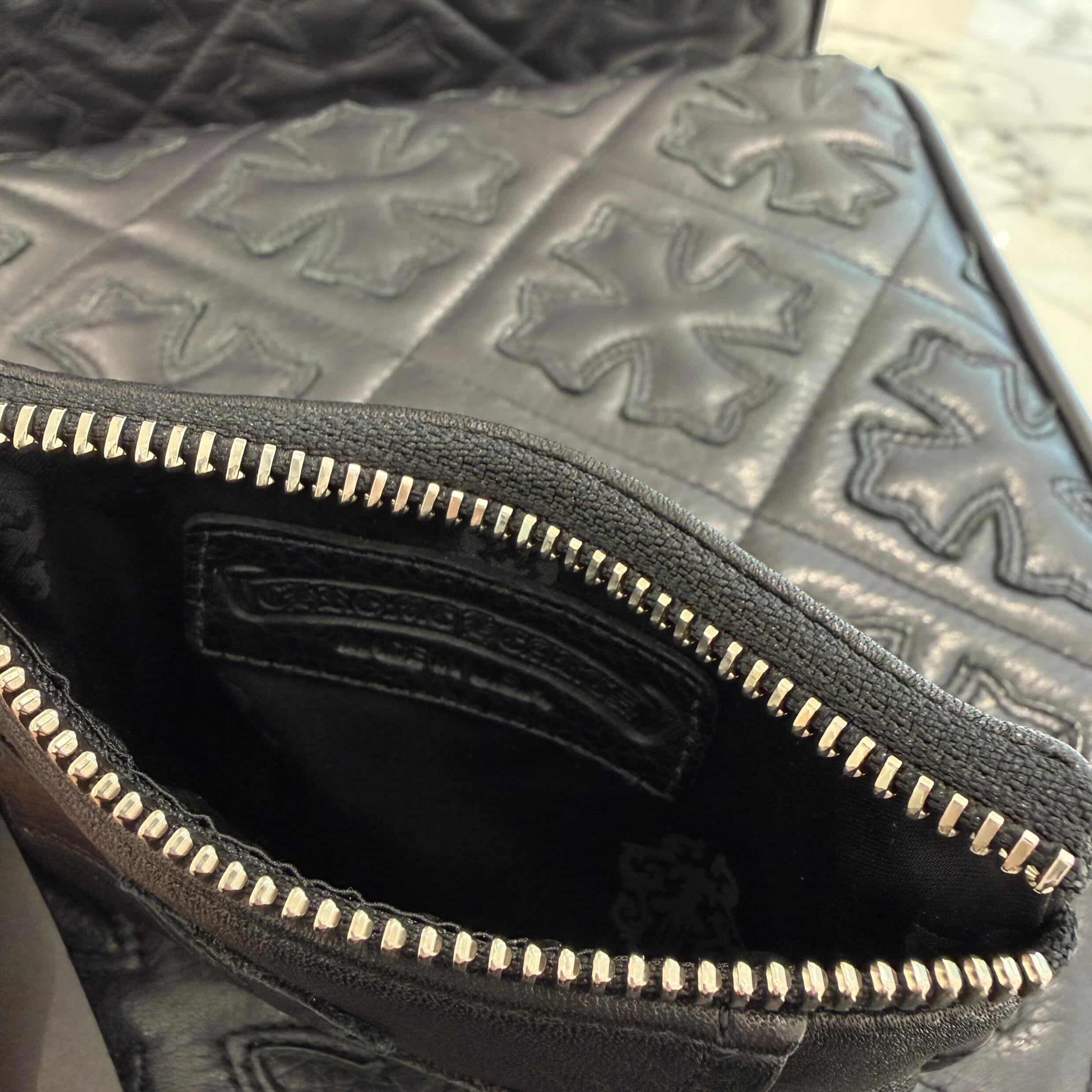 CHROME HEARTS 2 Zip Cross Patch Tiny Wallet クロムハーツ 2ジップ クロスパッチ タイニー ウォレット