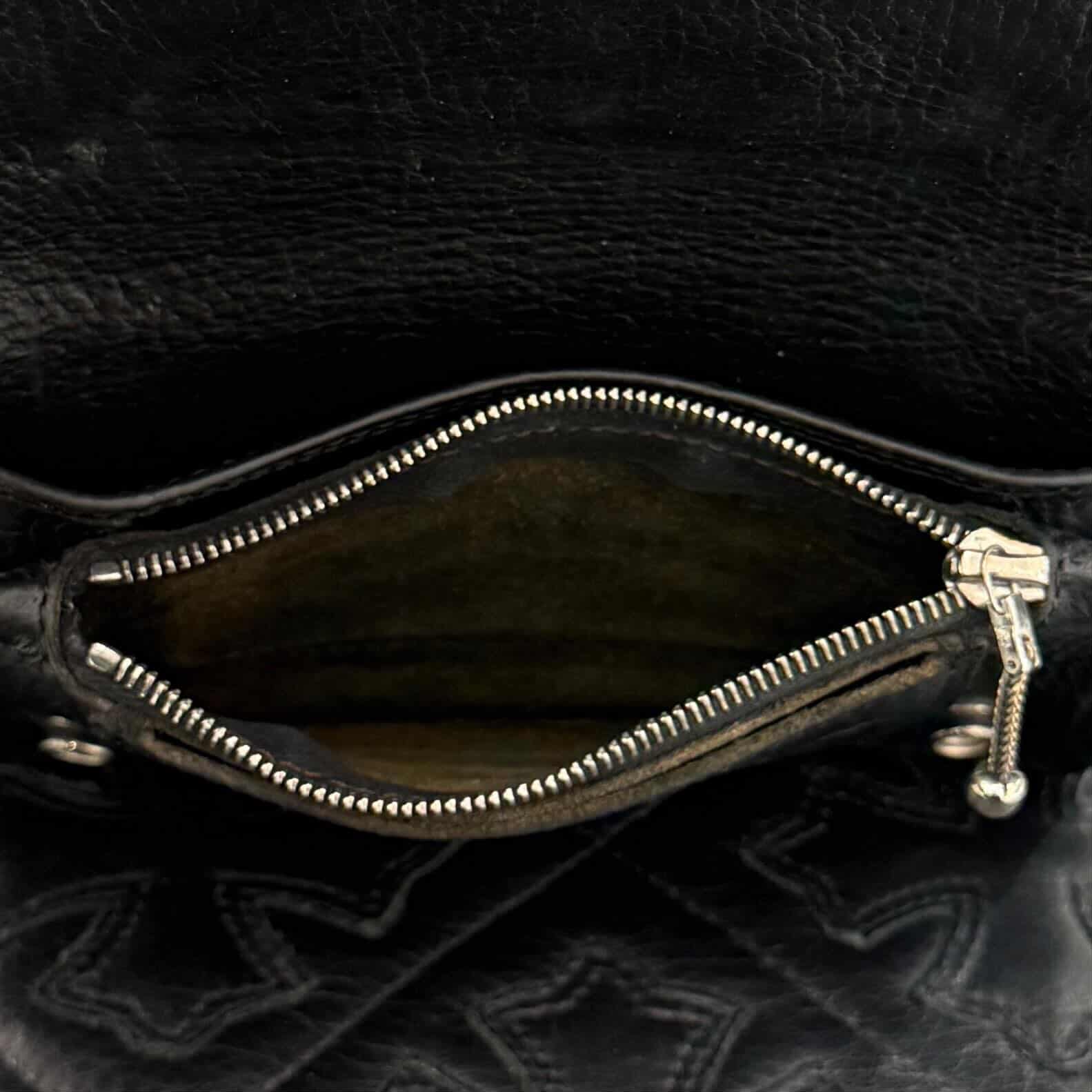 CHROME HEARTS 1 Zip Cross Patch Leather Wallet クロムハーツ 1ジップ クロスパッチ レザーウォレット