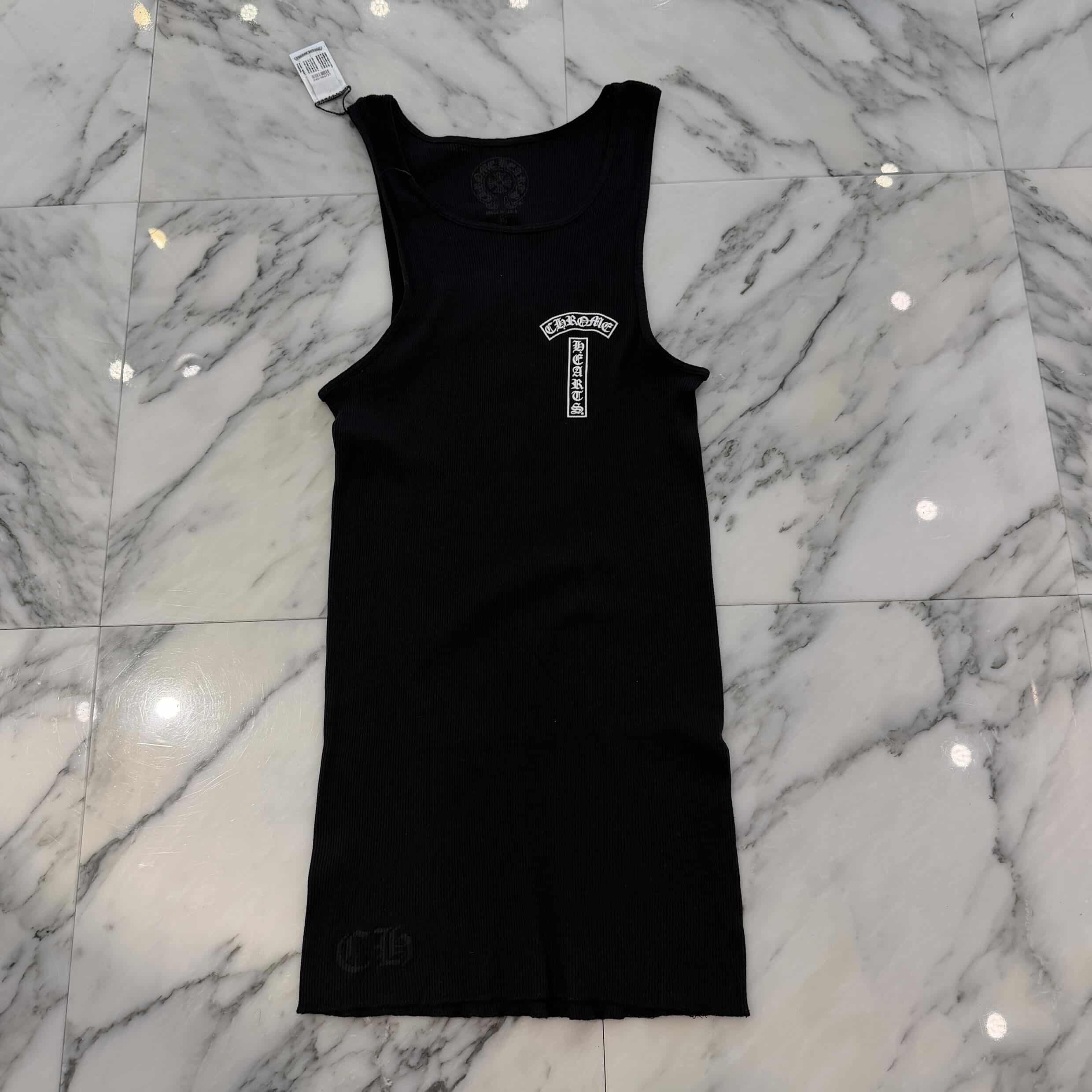 CHROME HEARTS T Bar Logo Back Cross Print Tank Top Size XL クロムハーツ Tバーロゴ バッククロスプリント タンクトップ サイズXL