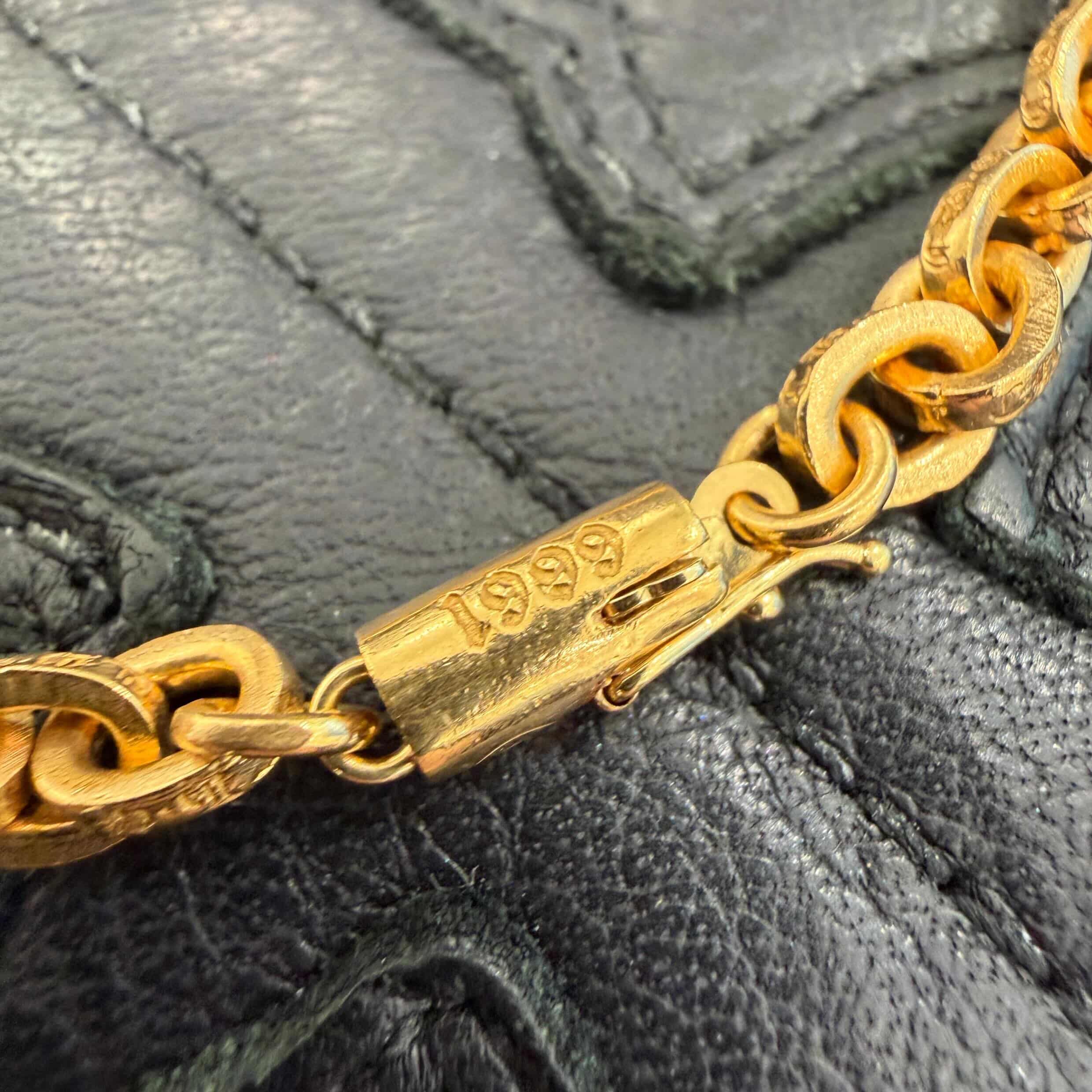 CHROME HEARTS 22K Paper Chain Necklace 24 Inch クロムハーツ 22K