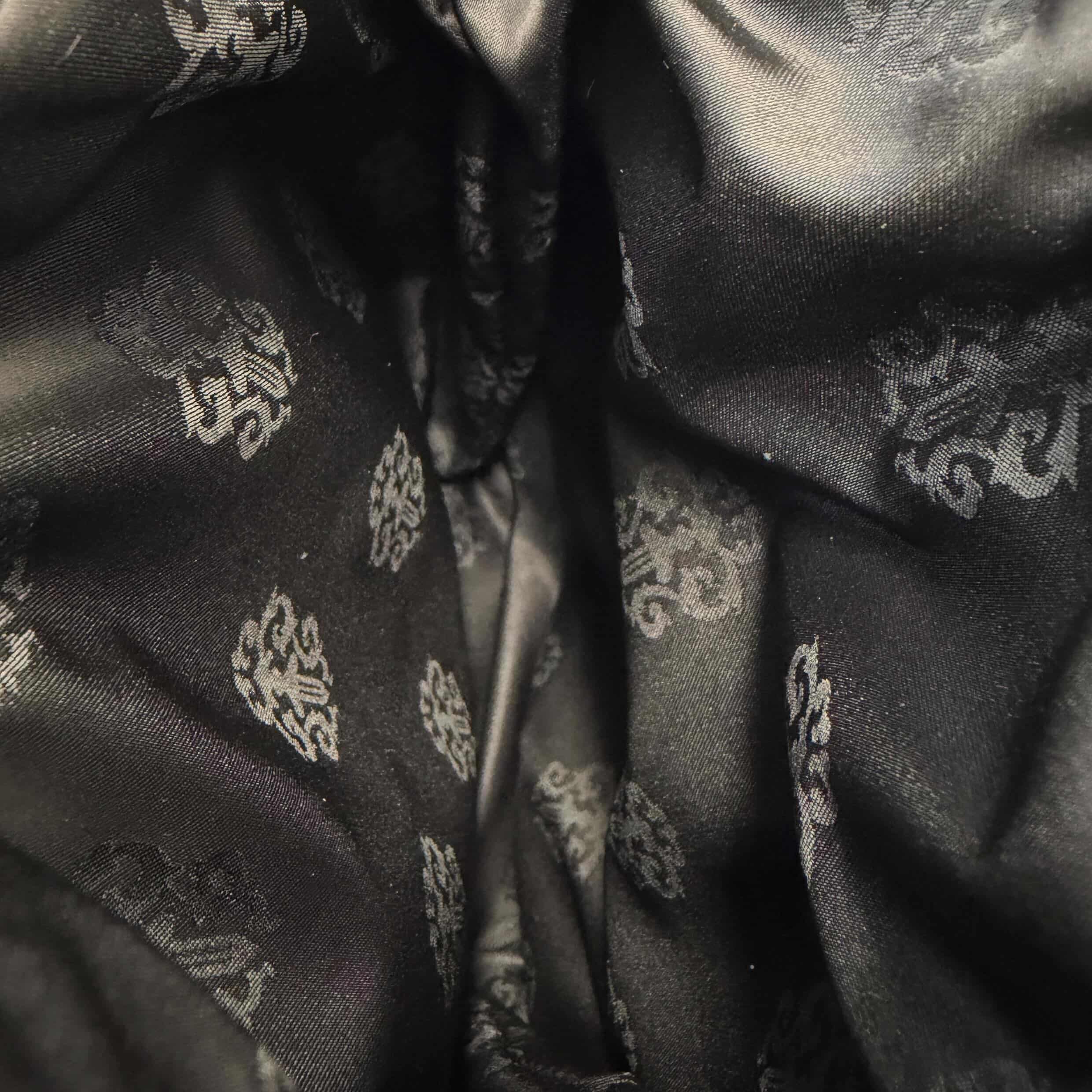 CHROME HEARTS DRAWSTRING Cemetery Cross Leather Patch Sack クロムハーツ ドローストリング セメタリー クロスレザーパッチ サック 巾着