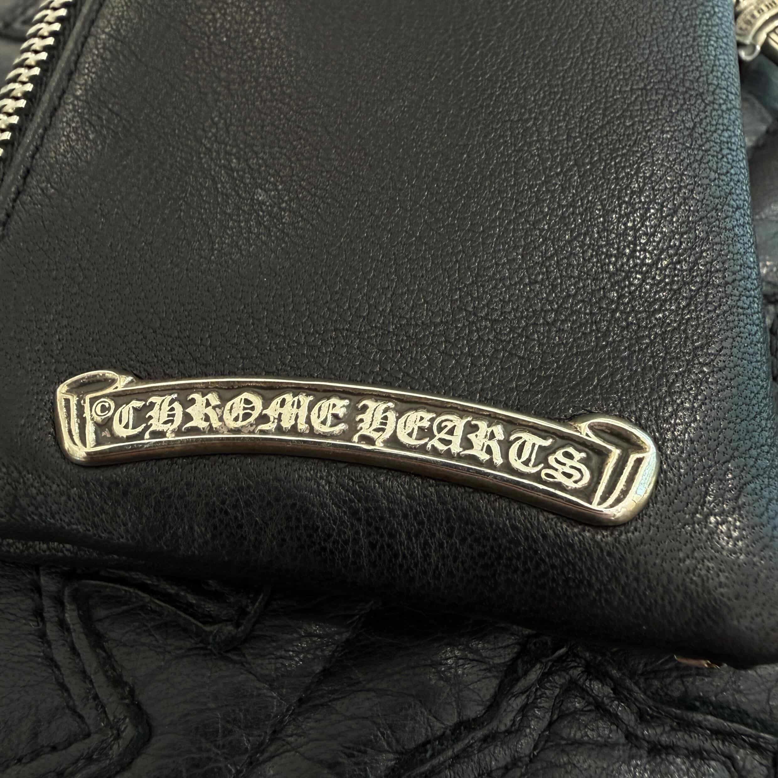 CHROME HEARTS 2 Zip Cross Patch Tiny Wallet クロムハーツ 2ジップ クロスパッチ タイニー ウォレット