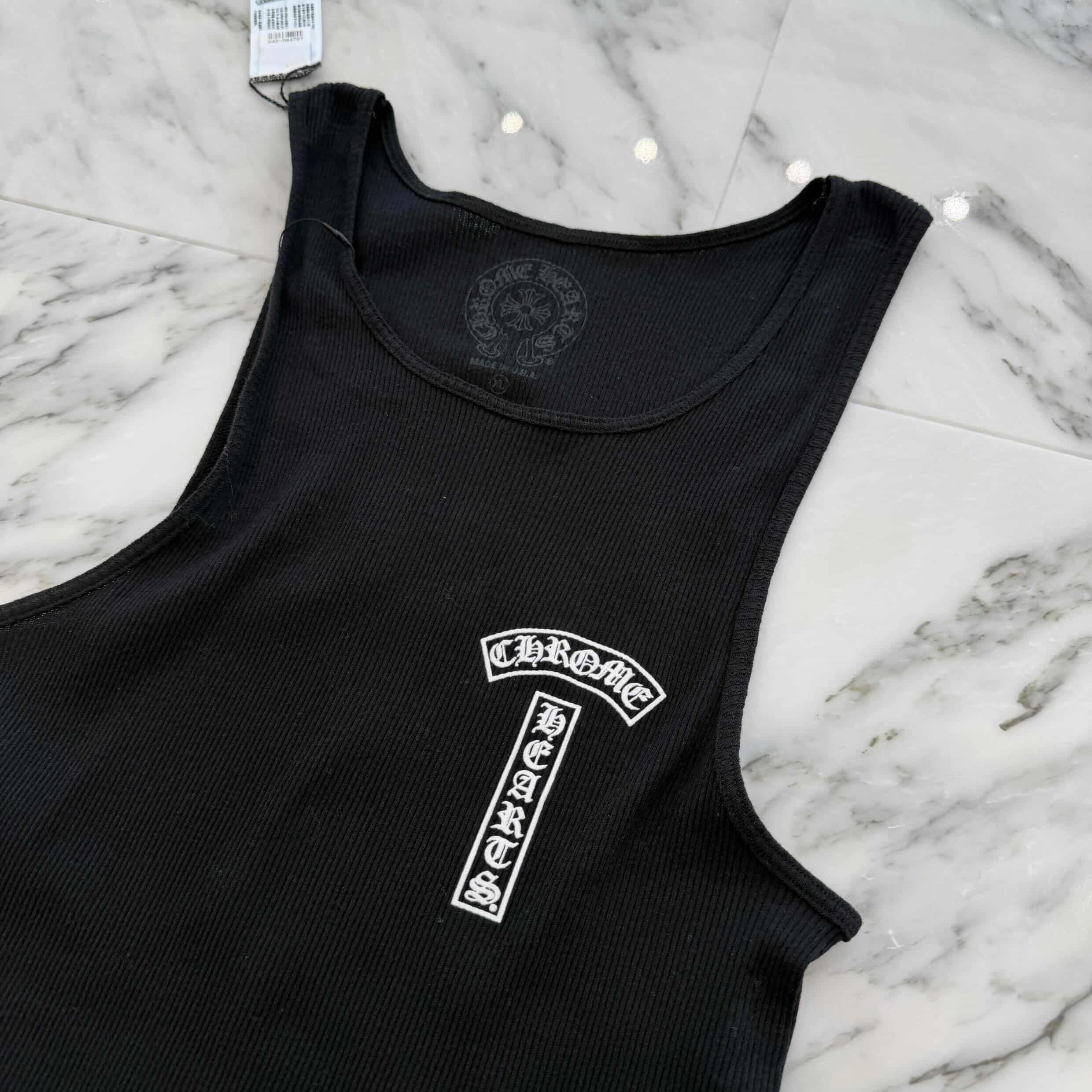 CHROME HEARTS T Bar Logo Back Cross Print Tank Top Size XL クロムハーツ Tバーロゴ バッククロスプリント タンクトップ サイズXL