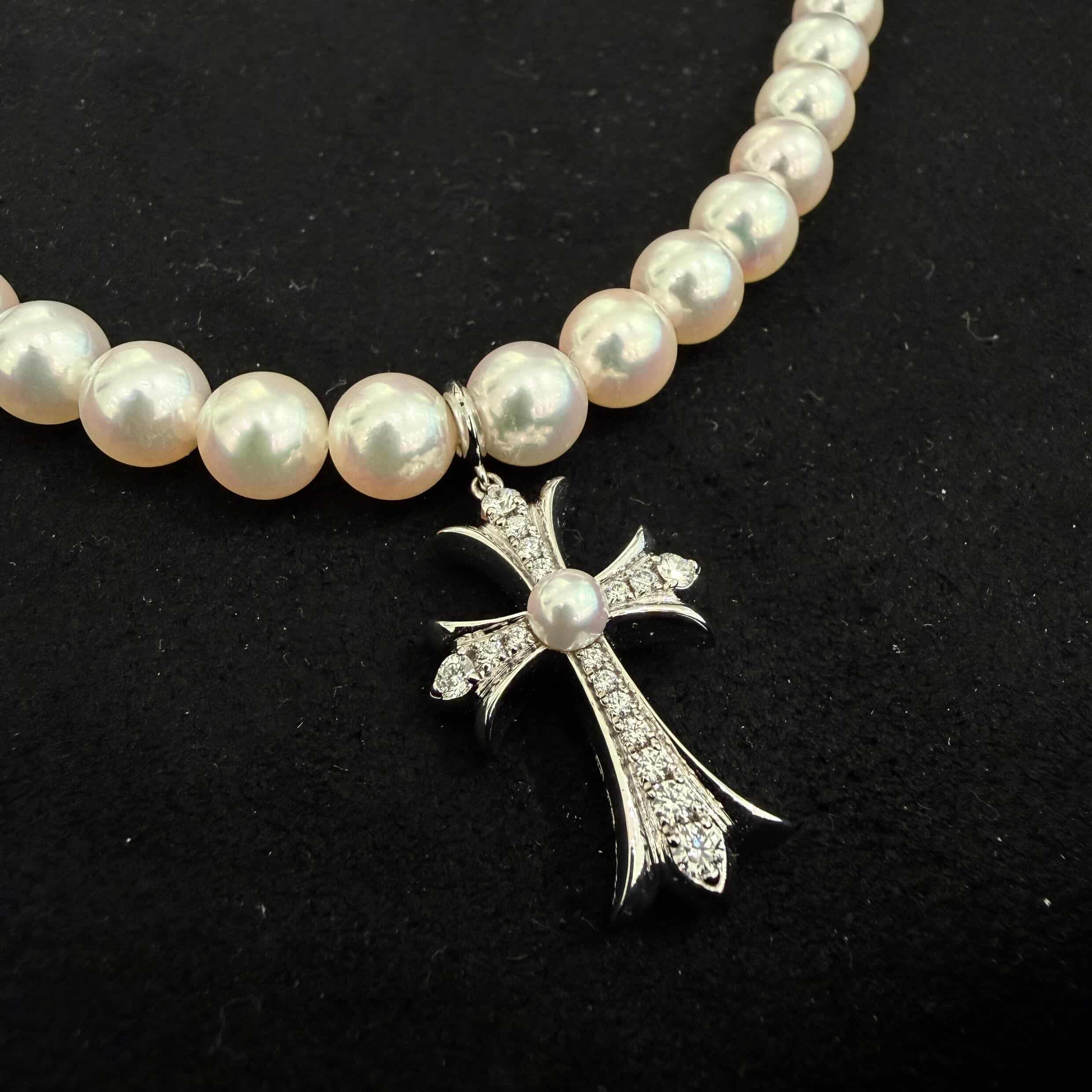 CHROME HEARTS × MIKIMOTO K18 WG White Pearl Neckless クロムハーツ×ミキモト K18 WG ホワイトパール ネックレス