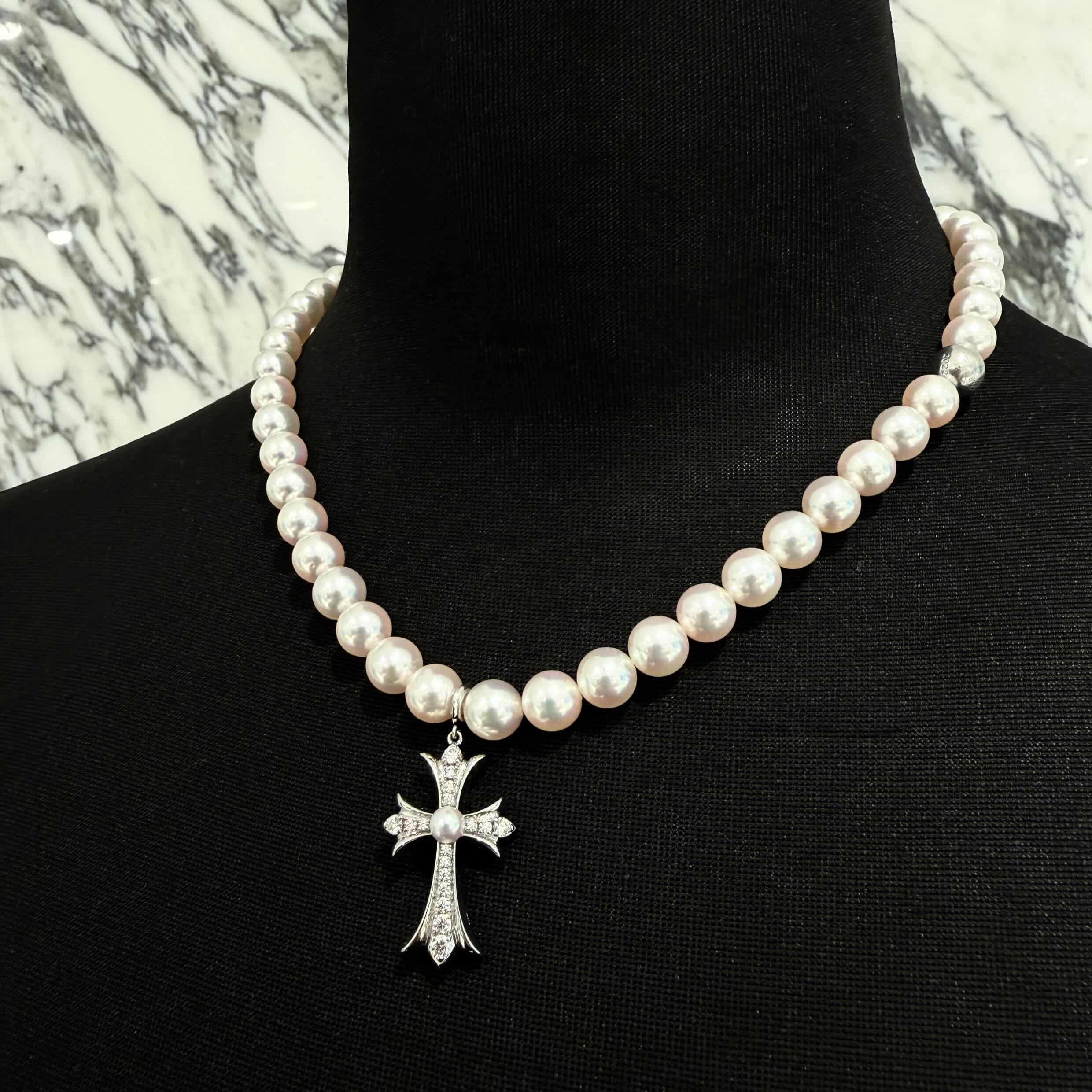 CHROME HEARTS × MIKIMOTO K18 WG White Pearl Neckless クロムハーツ×ミキモト K18 WG ホワイトパール ネックレス