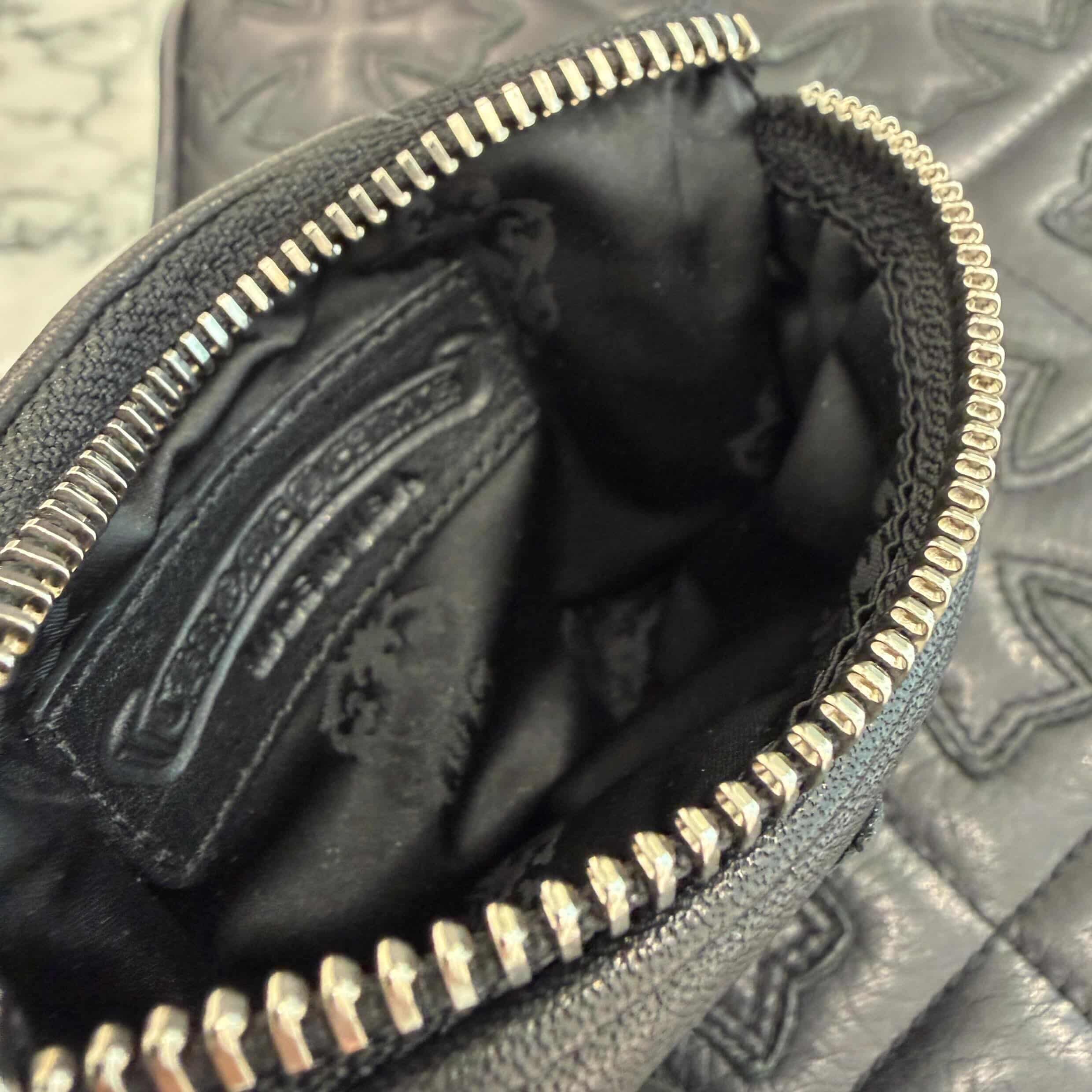 CHROME HEARTS 2 Zip Cross Patch Tiny Wallet クロムハーツ 2ジップ クロスパッチ タイニー ウォレット