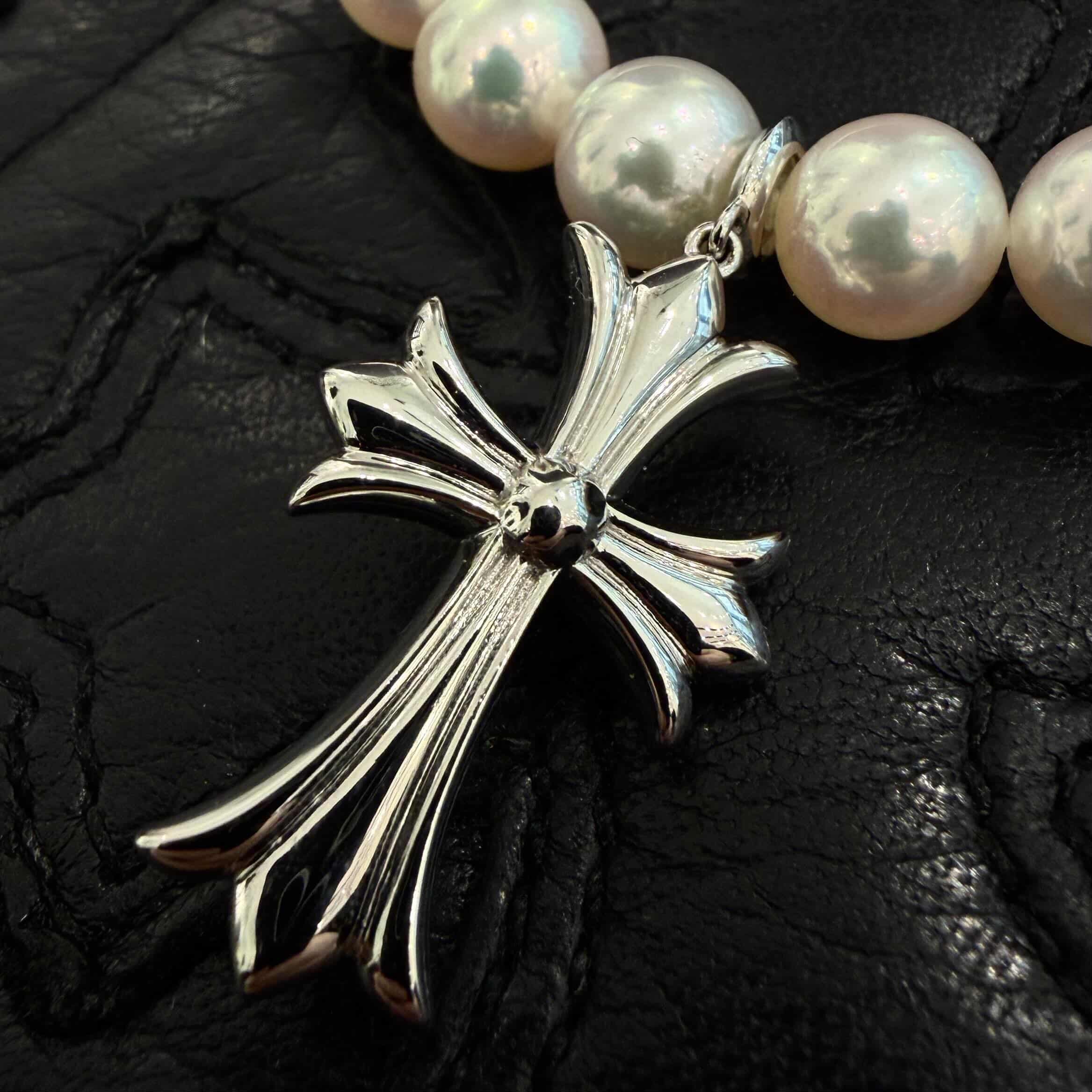 CHROME HEARTS × MIKIMOTO K18 WG White Pearl Neckless クロムハーツ×ミキモト K18 WG ホワイトパール ネックレス
