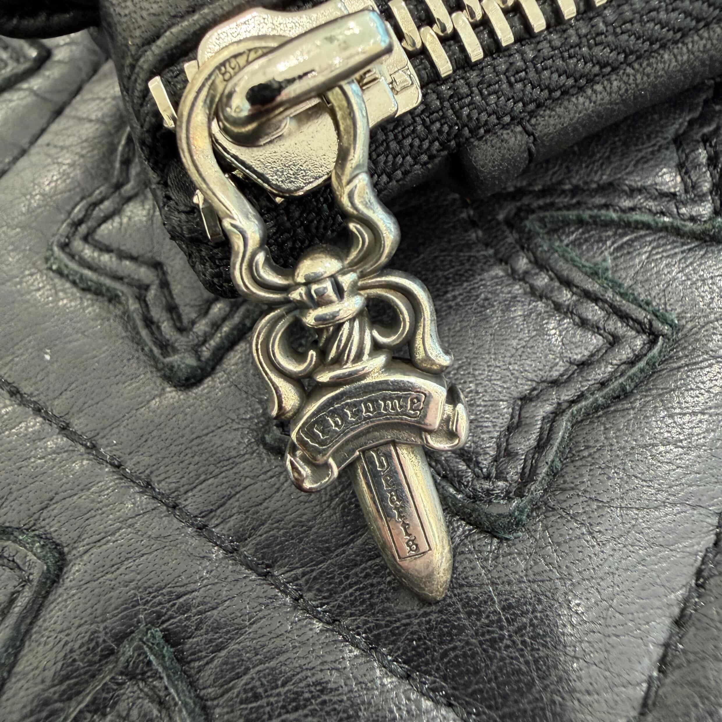 CHROME HEARTS 2 Zip Cross Patch Tiny Wallet クロムハーツ 2ジップ クロスパッチ タイニー ウォレット