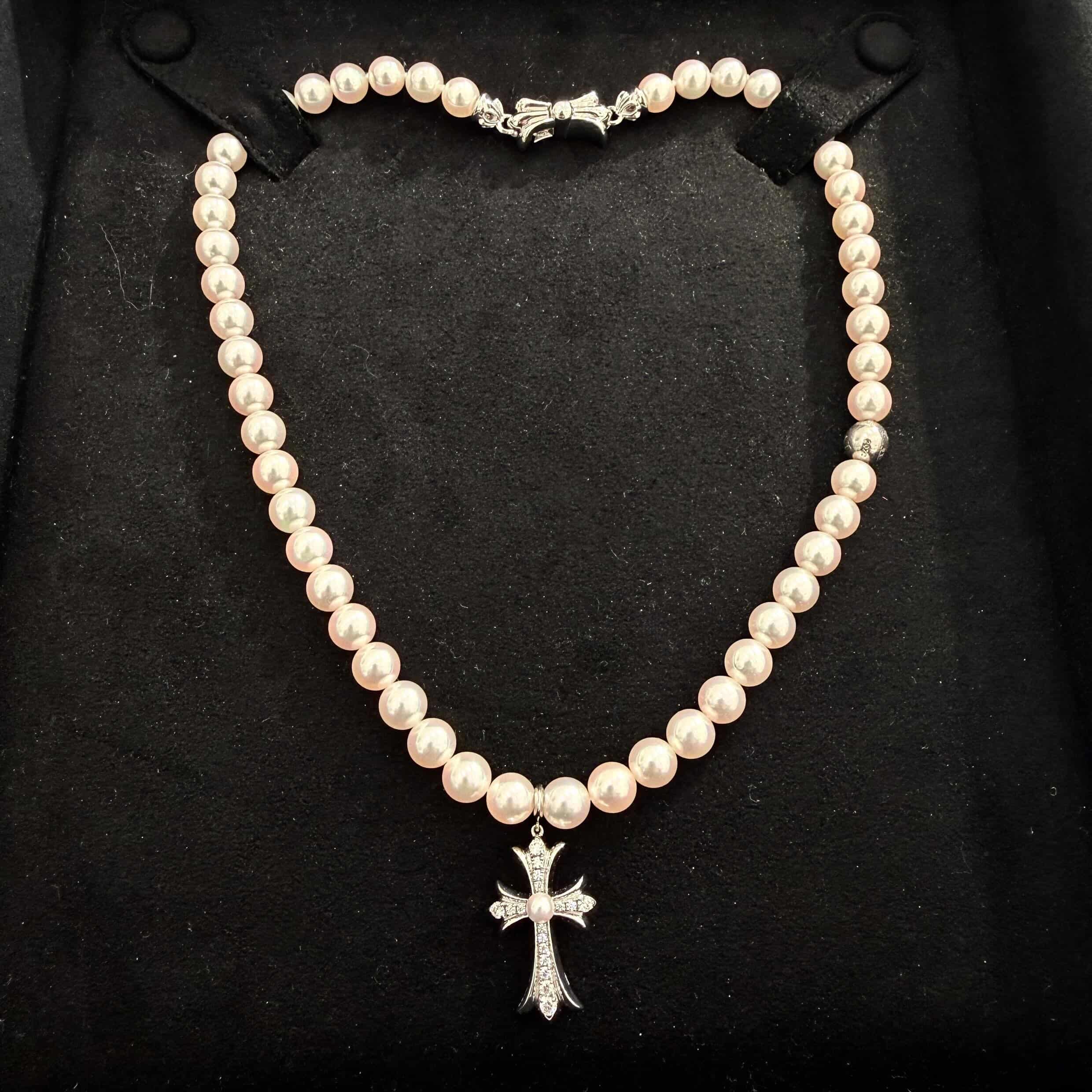 CHROME HEARTS × MIKIMOTO K18 WG White Pearl Neckless クロムハーツ×ミキモト K18 WG ホワイトパール ネックレス