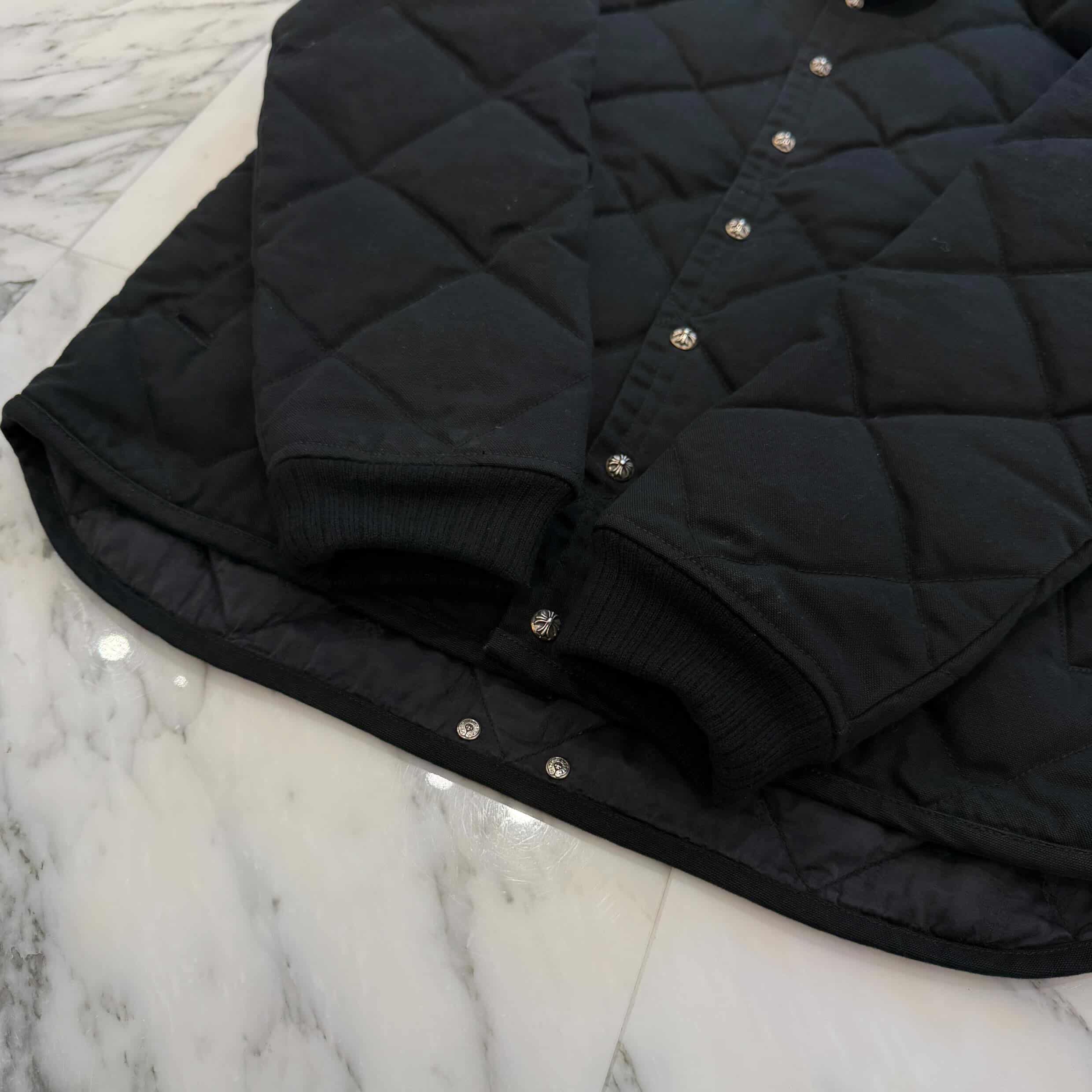 CHROME HEARTS Y NOT Cross Ball Button Quilted Jacket Size L クロムハーツ ワイノット クロスボールボタン キルティングジャケット サイズL