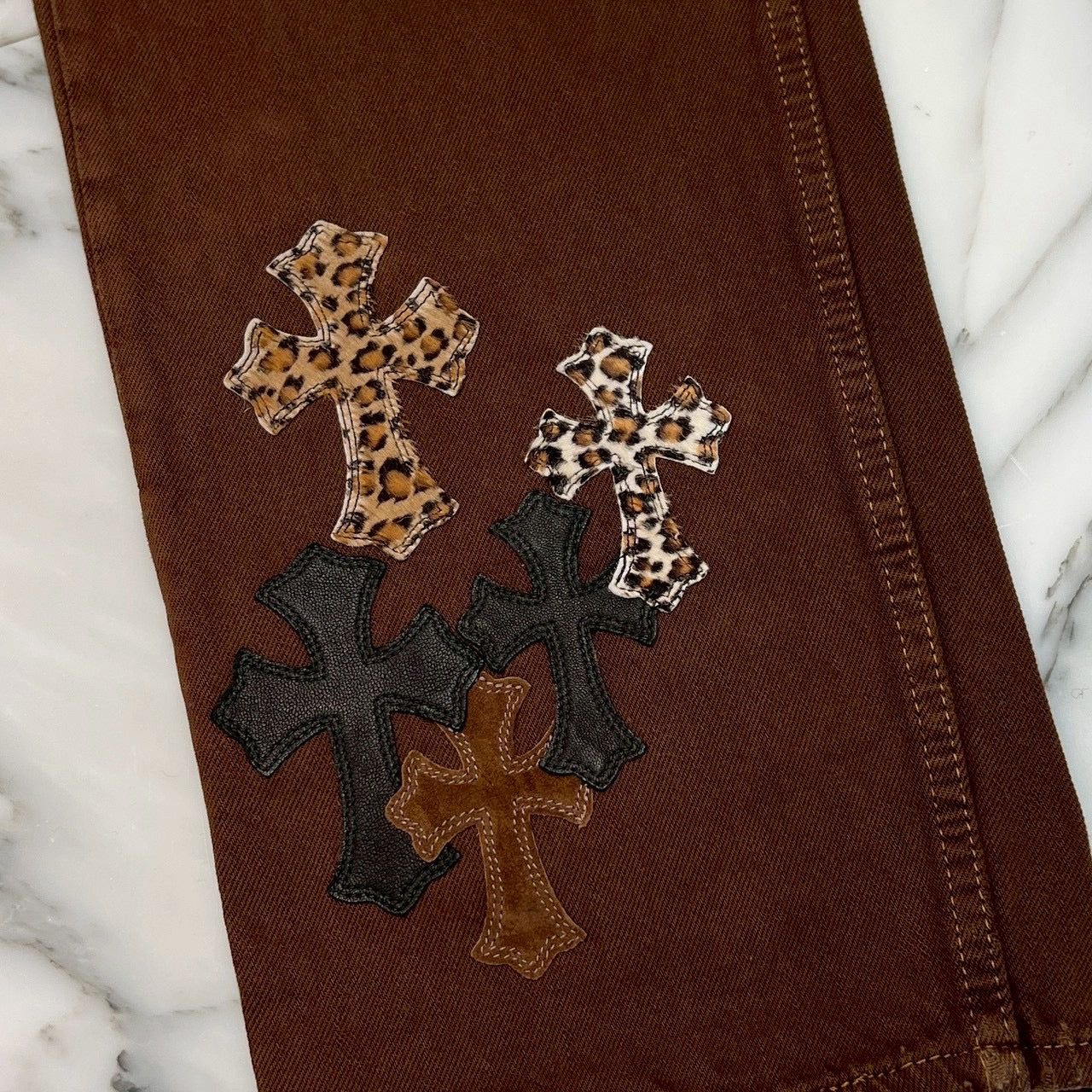 CHROME HEARTS × Levi's Body VNTG Multi Cross Leather Patch Jeans Size 33 クロムハーツ × リーバイスボディ ヴィンテージ クロスレザーパッチ ジーンズ デニムパンツ サイズ33