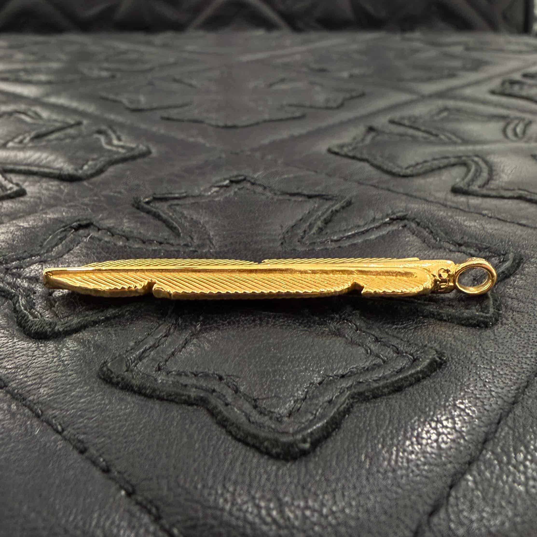 CHROME HEARTS 22K FEATHER Pendant Charm クロムハーツ 22K フェザー ペンダントチャーム