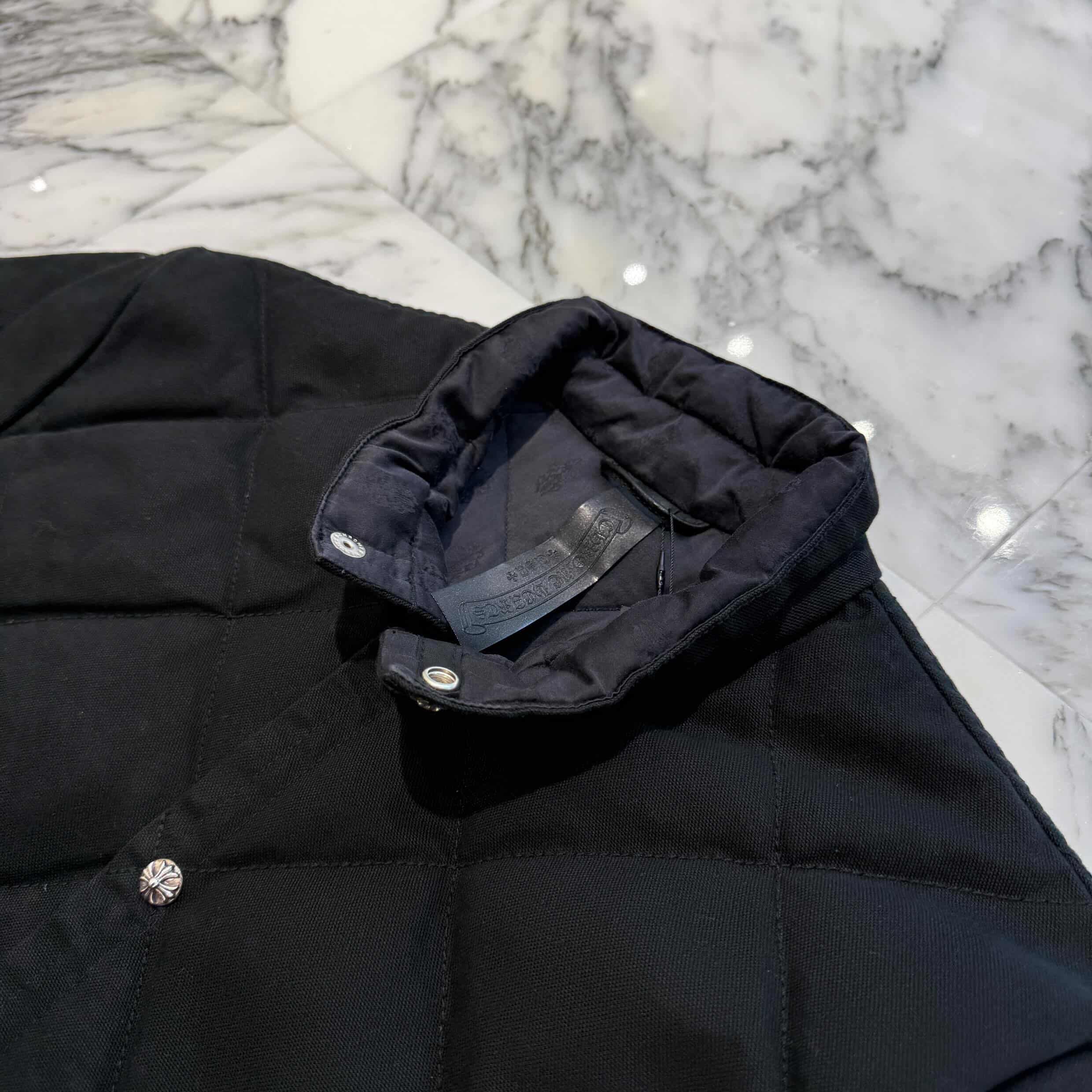 CHROME HEARTS Y NOT Cross Ball Button Quilted Jacket Size L クロムハーツ ワイノット クロスボールボタン キルティングジャケット サイズL