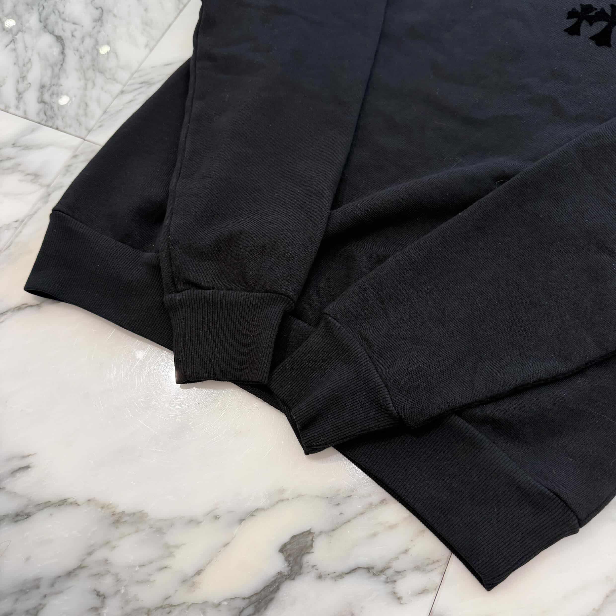 CHROME HEARTS Y NOT Cemetery Cross Flock Patch Sweat Shirt Size S クロムハーツ ワイノット セメタリークロス フロッキーパッチ スウェットシャツ サイズS