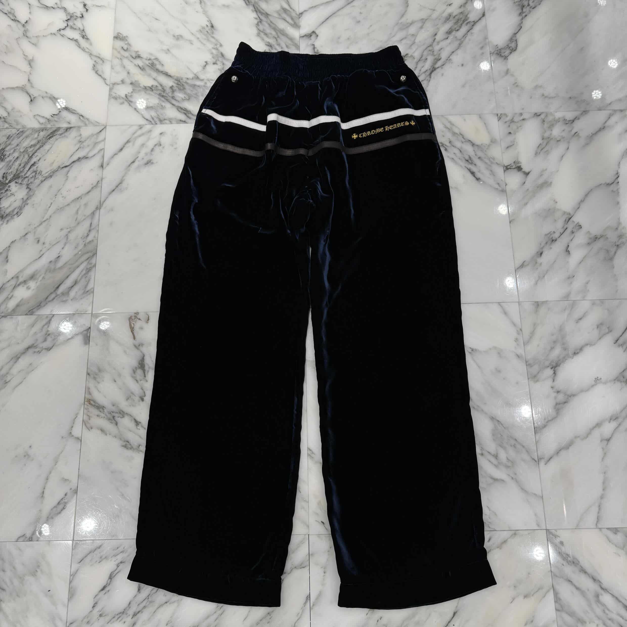 CHROME HEARTS 2025AW Y NOT Velour Training Long Pants Size M