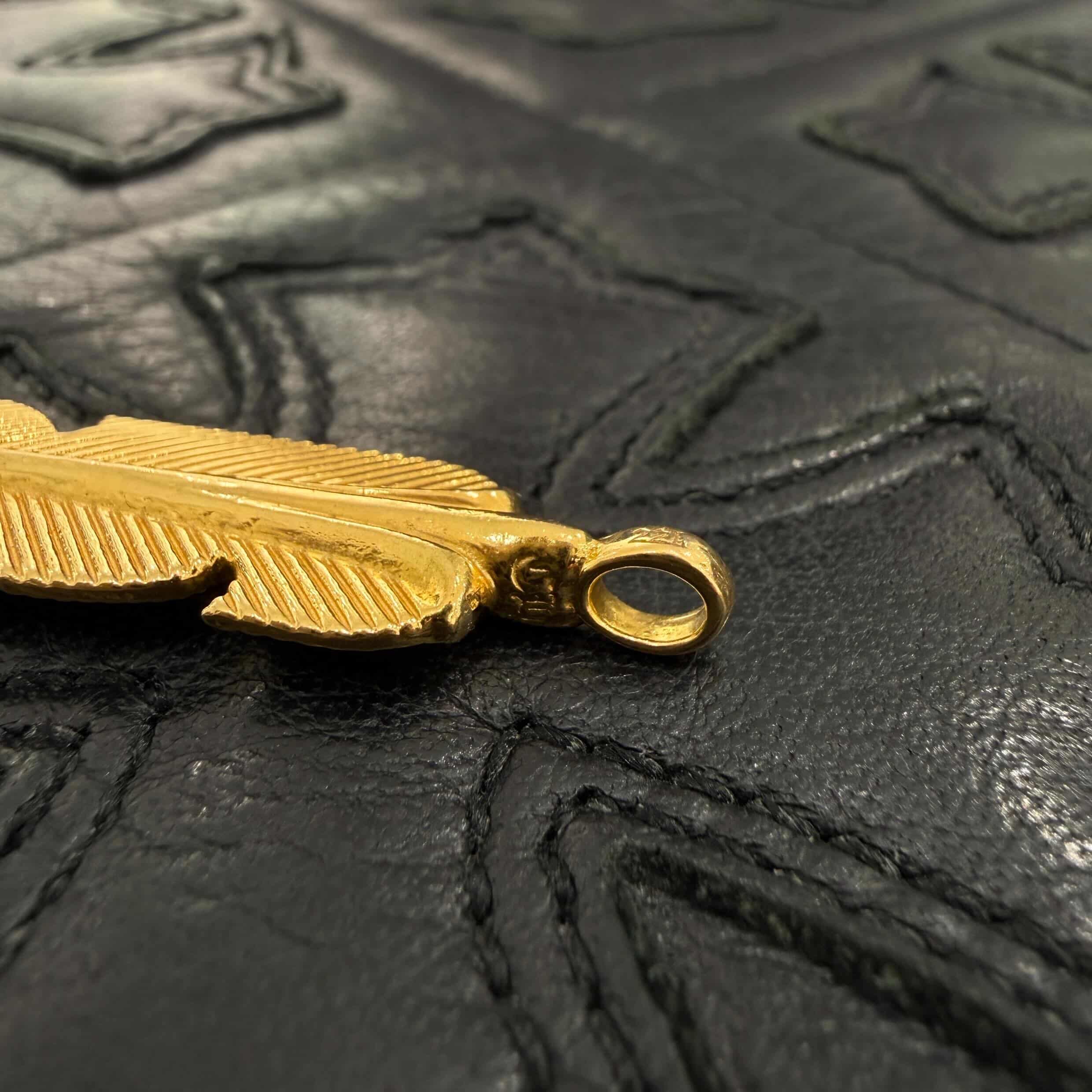 CHROME HEARTS 22K FEATHER Pendant Charm クロムハーツ 22K フェザー ペンダントチャーム