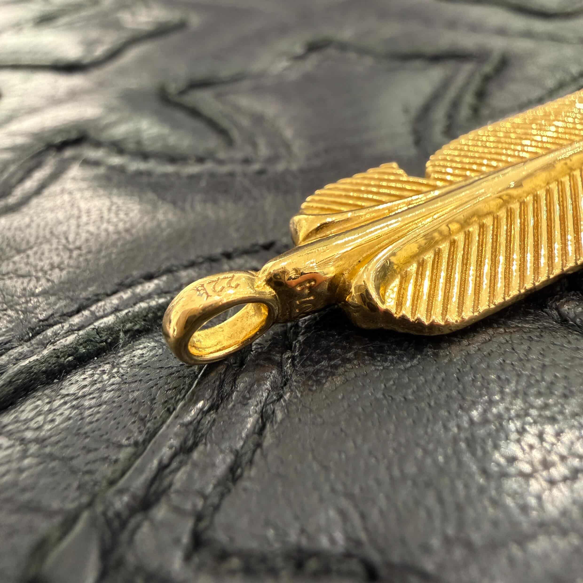 CHROME HEARTS 22K FEATHER Pendant Charm クロムハーツ 22K フェザー ペンダントチャーム