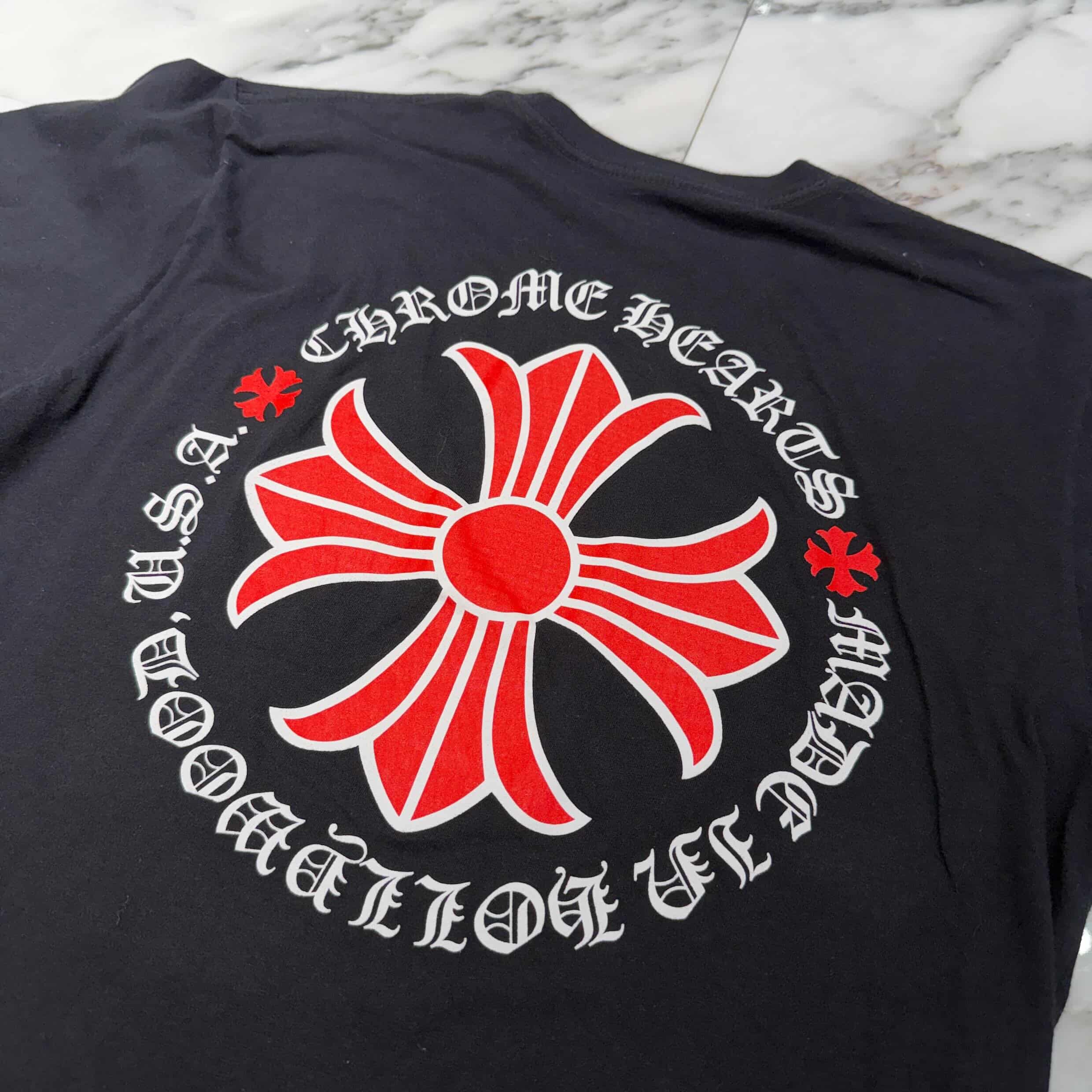 CHROME HEARTS Hollywood Limited Red CH Plus Horseshoe Tee Size M クロムハーツ ハリウッド限定 レッド CHプラス ホースシュー Tシャツ サイズM